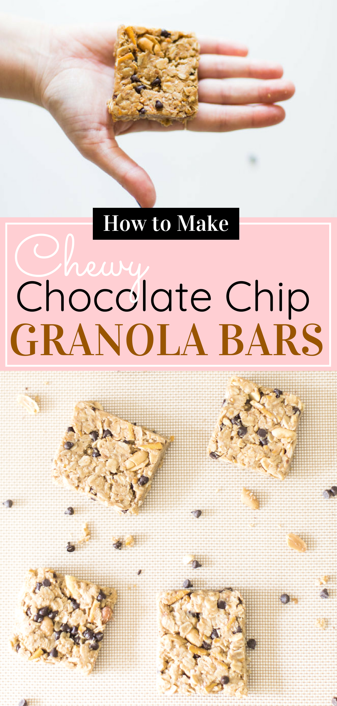 How to make our favorite dairy-free soft chocolate chip pretzel granola bars. Click through for the easy recipe. #granolabars #homemadegranolabars #dairyfree #homemadesnack | glitterinc.com | @glitterinc