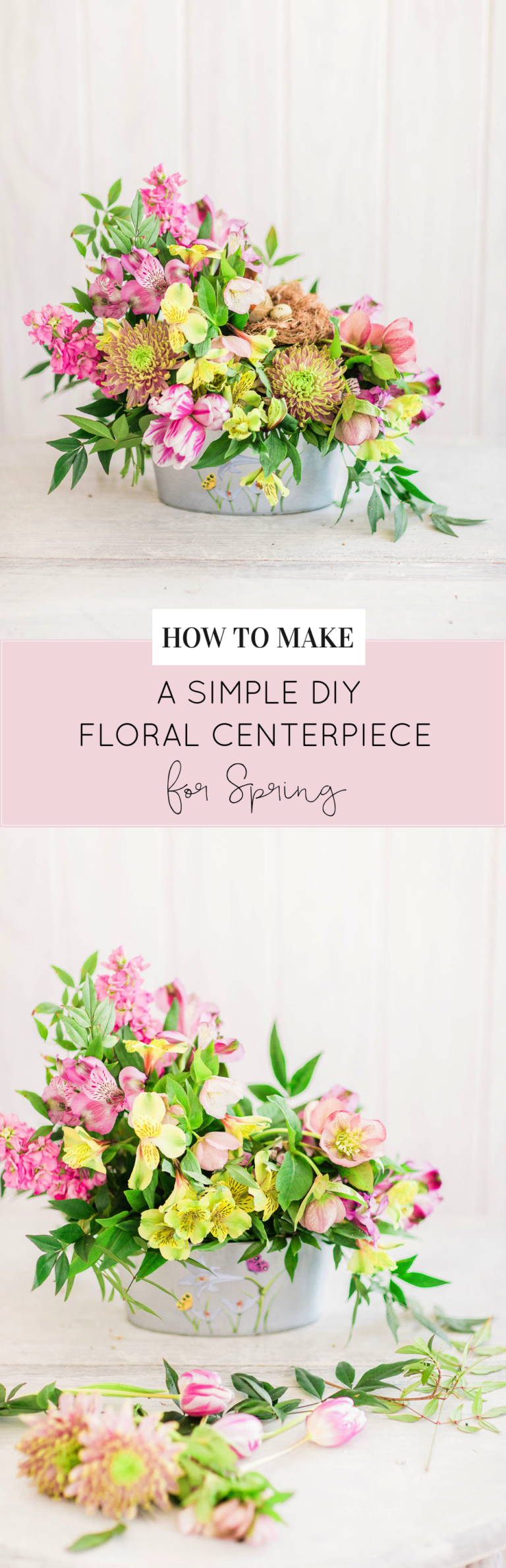 How to Make a Beautiful Spring Floral Arrangement - Glitter, Inc.