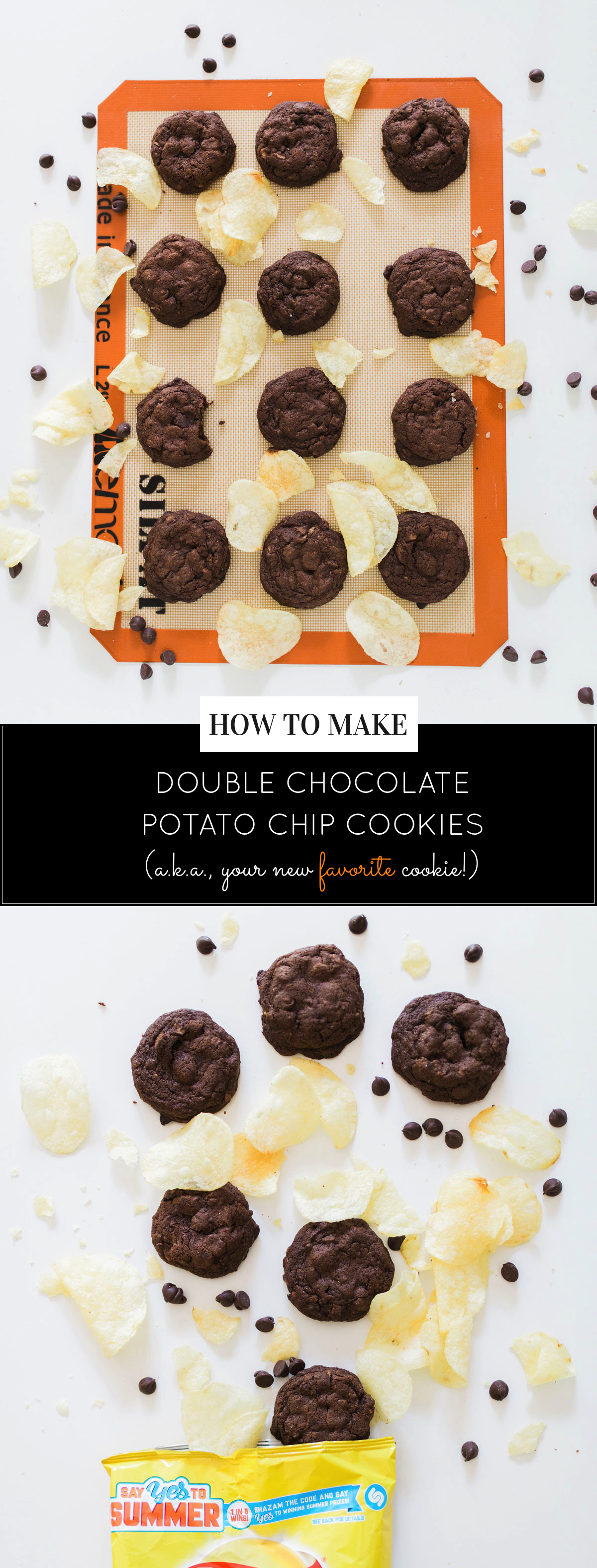 Decadent Double Chocolate Potato Chip Cookies by foodie blogger Lexi of Glitter, Inc. Click through for the recipe. | glitterinc.com | @glitterinc