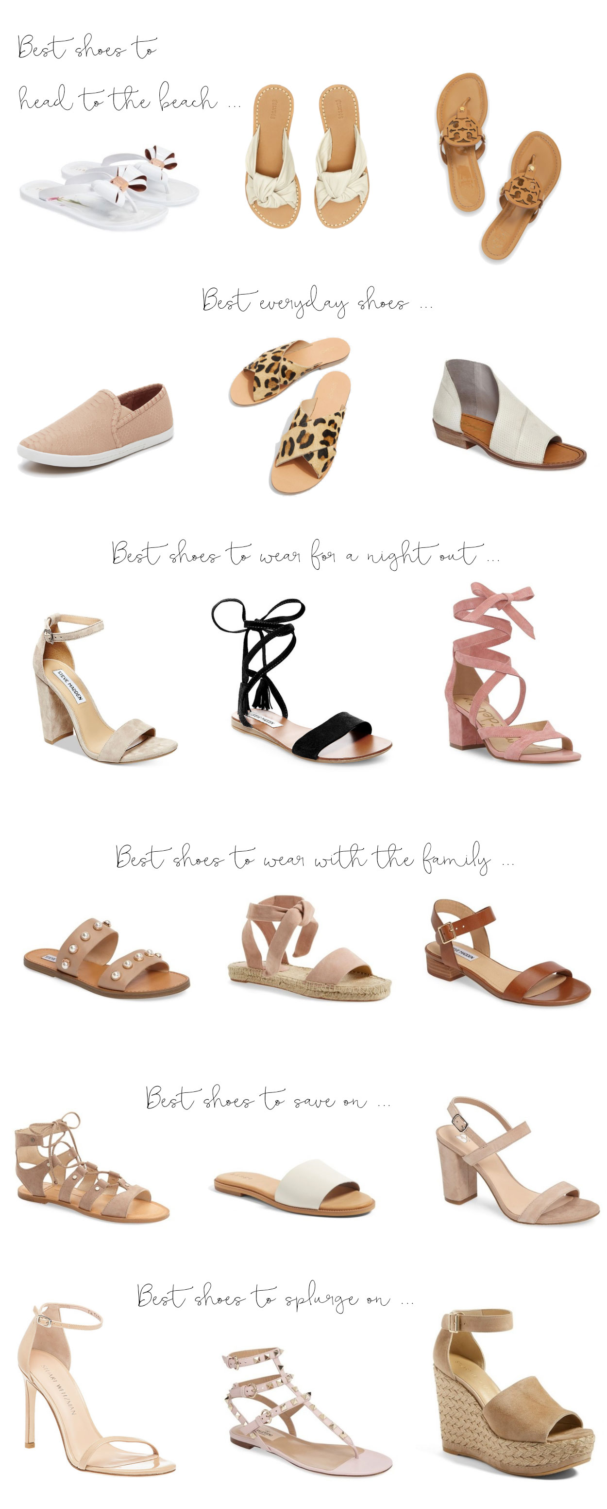 The Best Shoes to Wear for Every Occasion this Summer. Click through for the details. | glitterinc.com | @glitterinc