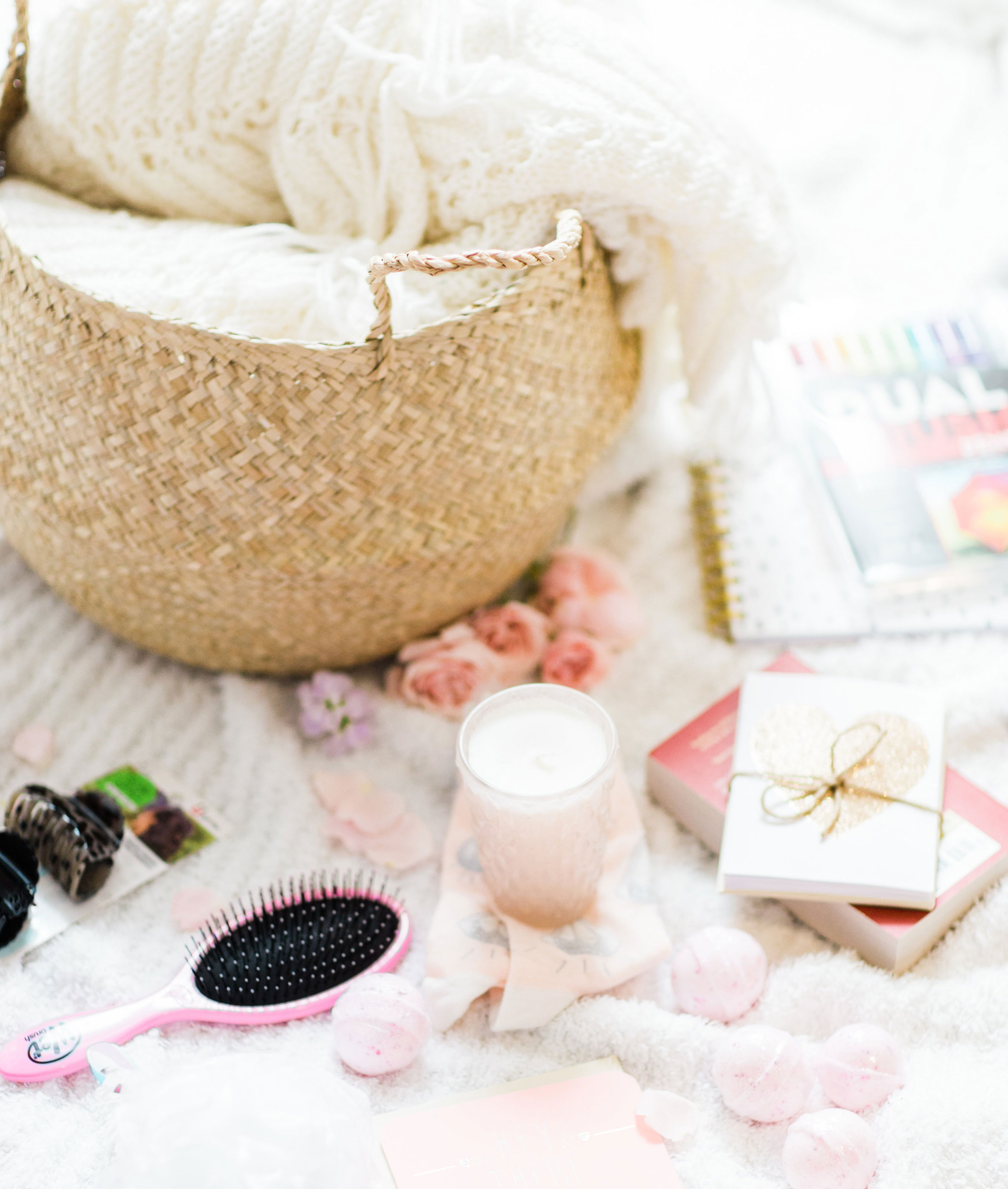 Lifestyle blogger Lexi of Glitter, Inc. shares how to make a new mom survival basket that any mama with a brand new baby would love. Click through for the DIY. | glitterinc.com | @glitterinc