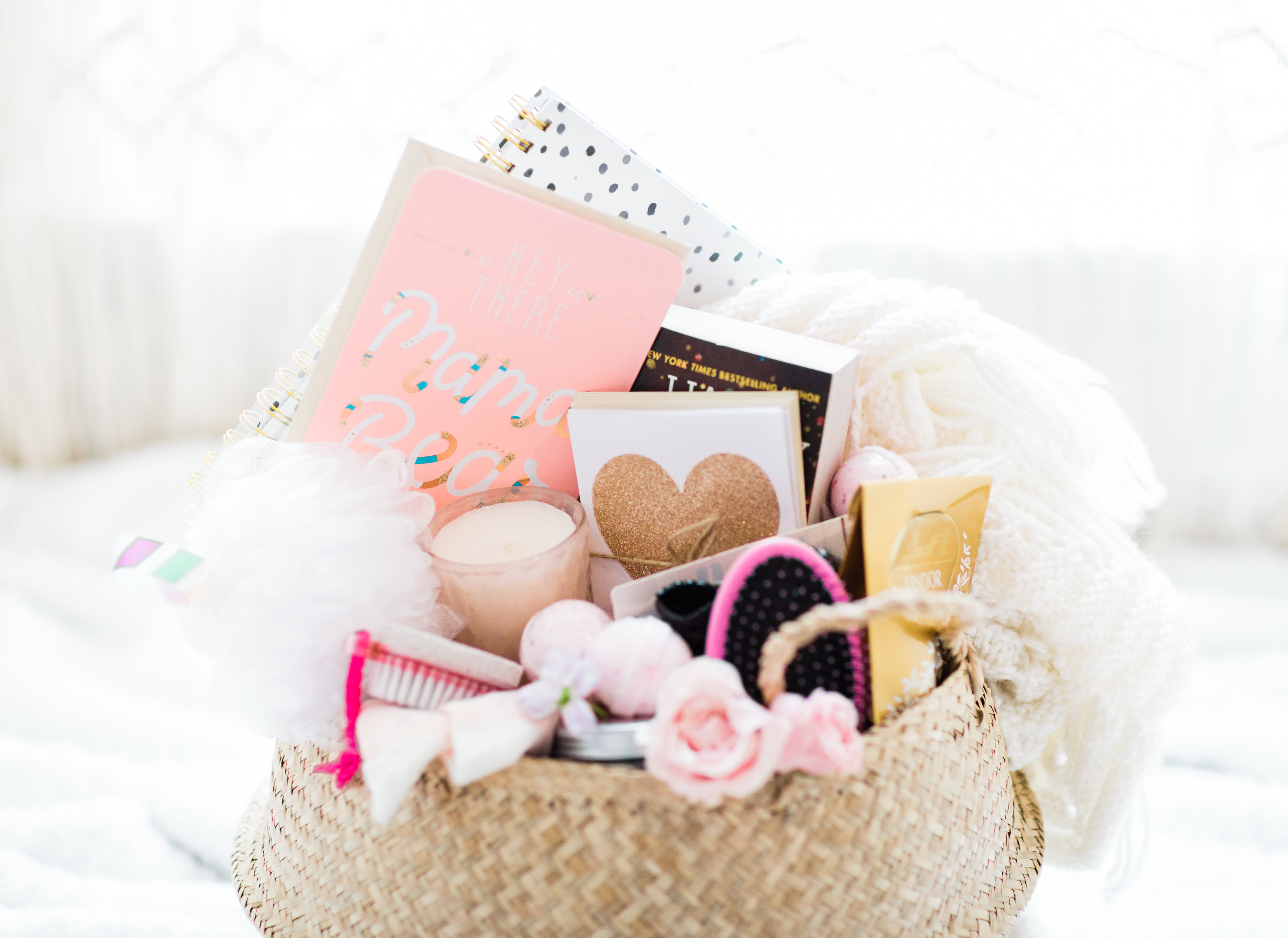 Lifestyle blogger Lexi of Glitter, Inc. shares how to make a new mom survival basket that any mama with a brand new baby would love. Click through for the DIY. | glitterinc.com | @glitterinc