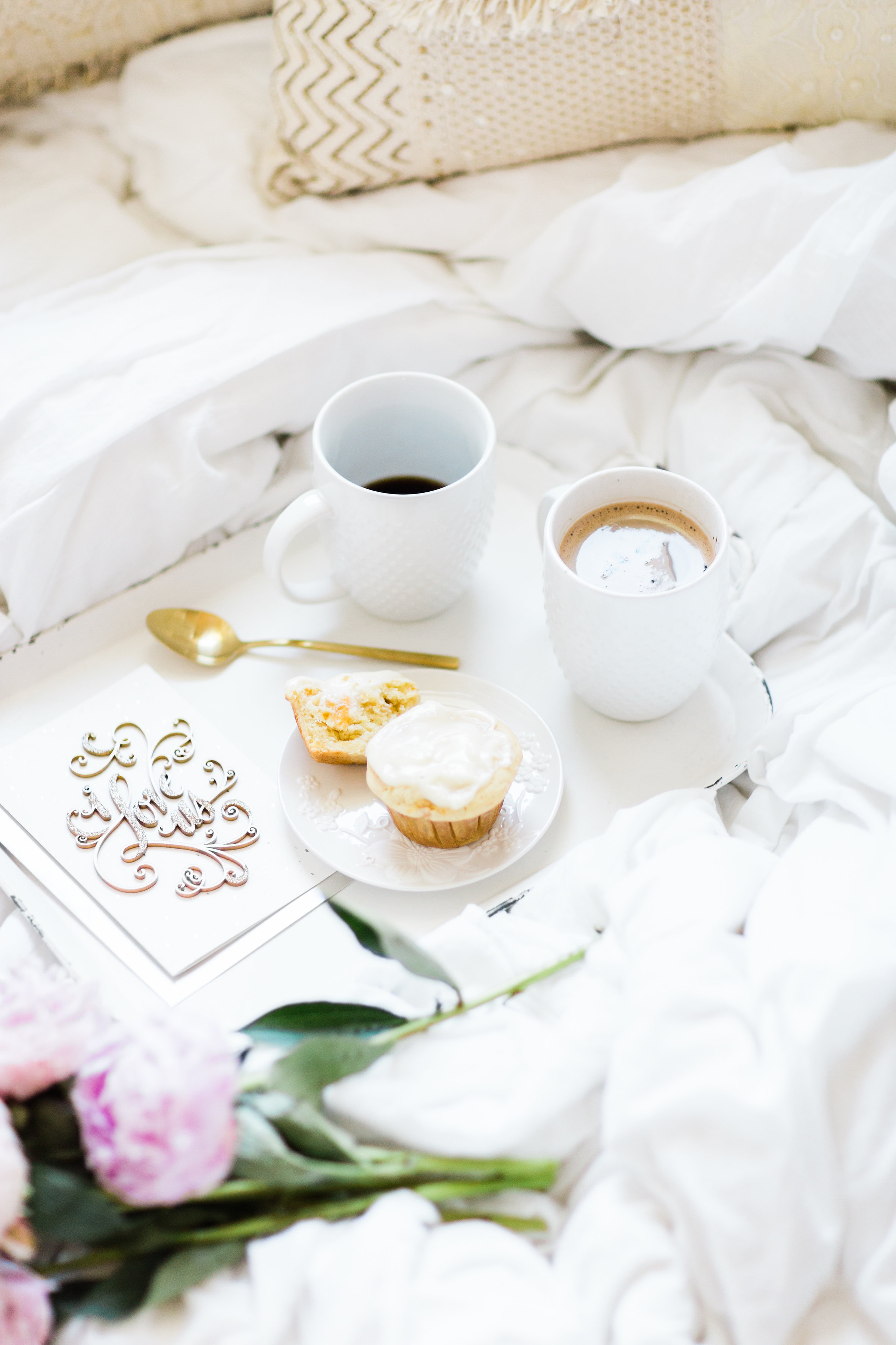 Celebrating love in simple and sweet ways with the perfect card and breakfast in bed. #HallmarkAtWalgreens #ad | glitterinc.com | @glitterinc