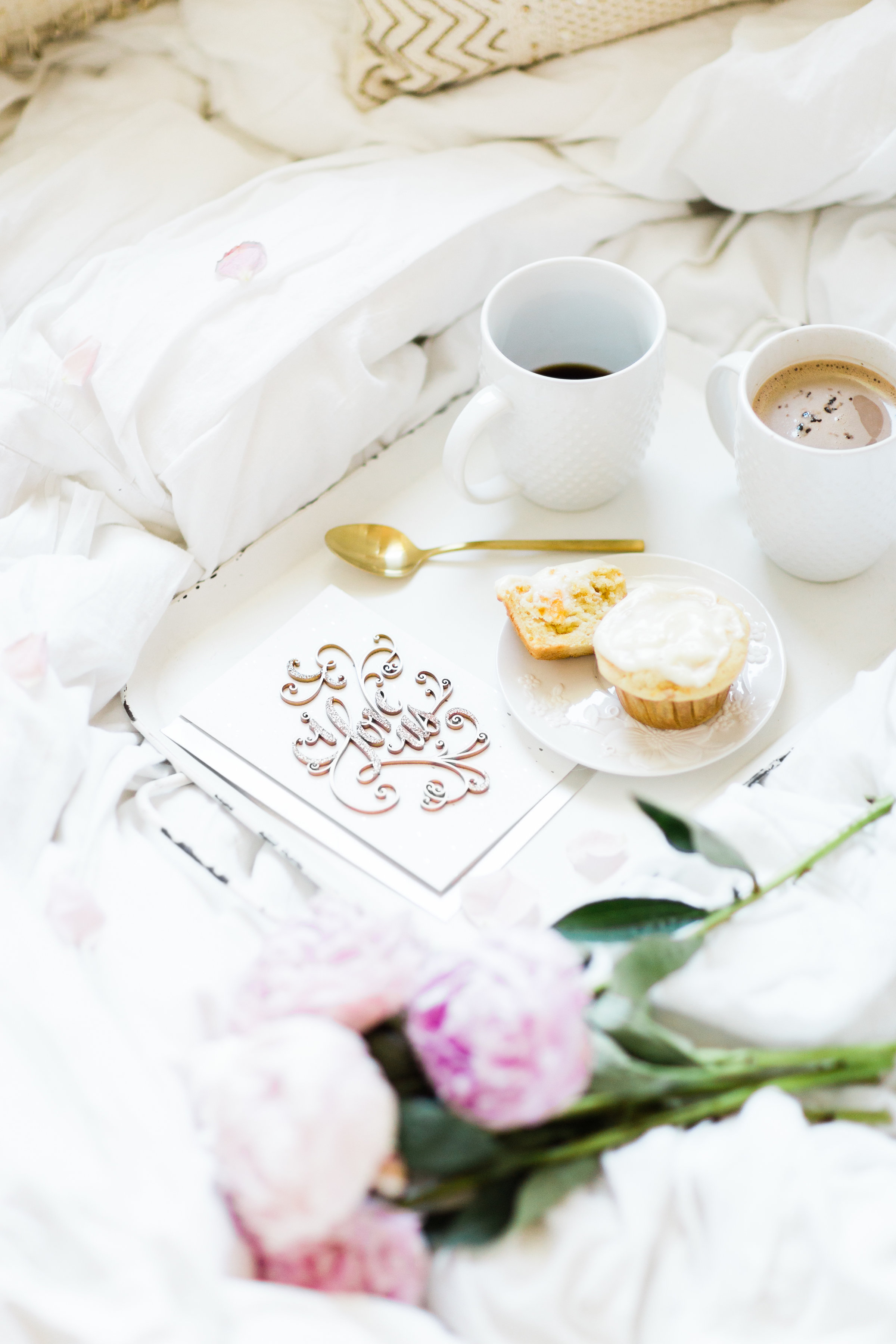 Celebrating love in simple and sweet ways with the perfect card and breakfast in bed. #HallmarkAtWalgreens #ad | glitterinc.com | @glitterinc