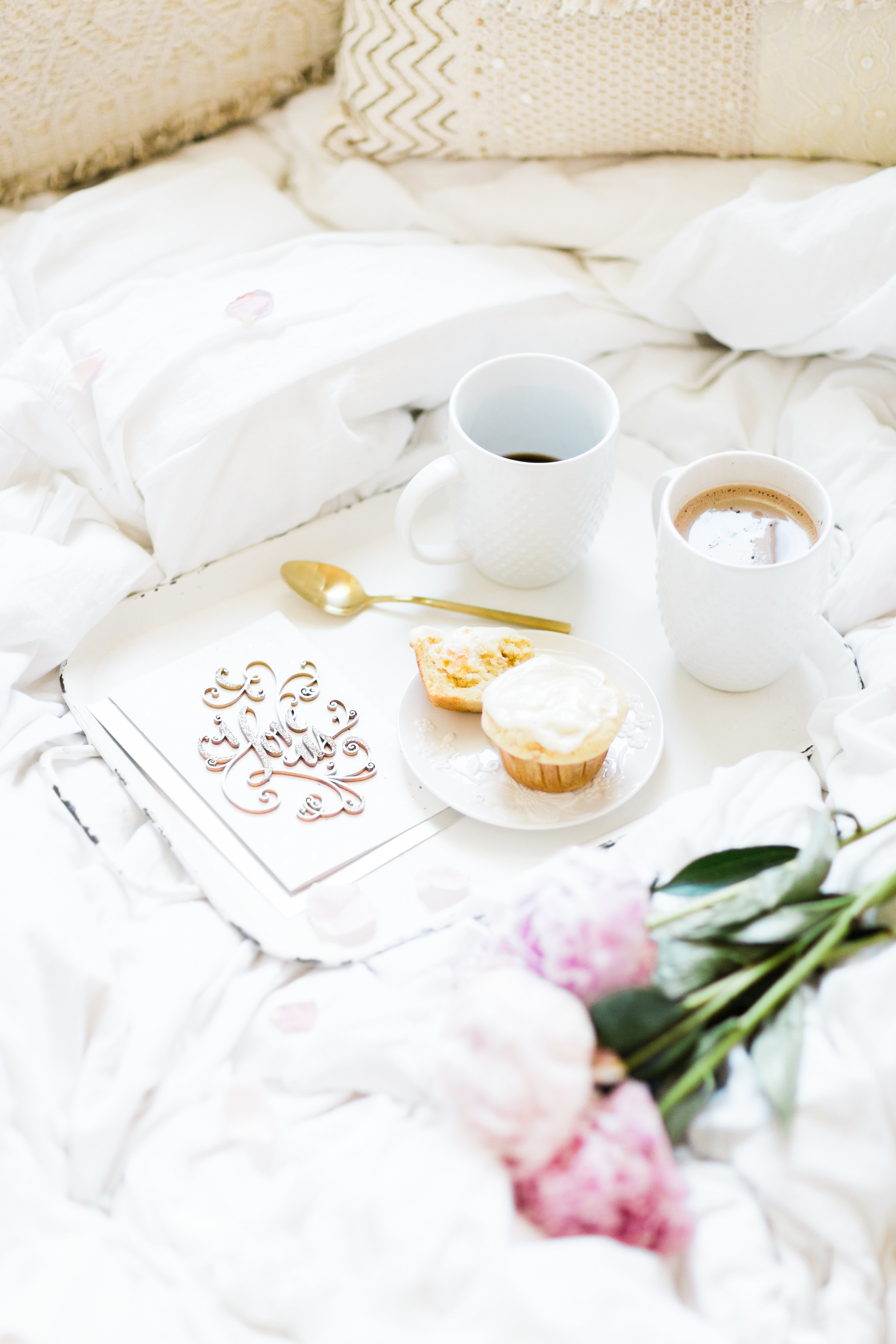 Celebrating love in simple and sweet ways with the perfect card and breakfast in bed. #HallmarkAtWalgreens #ad | glitterinc.com | @glitterinc