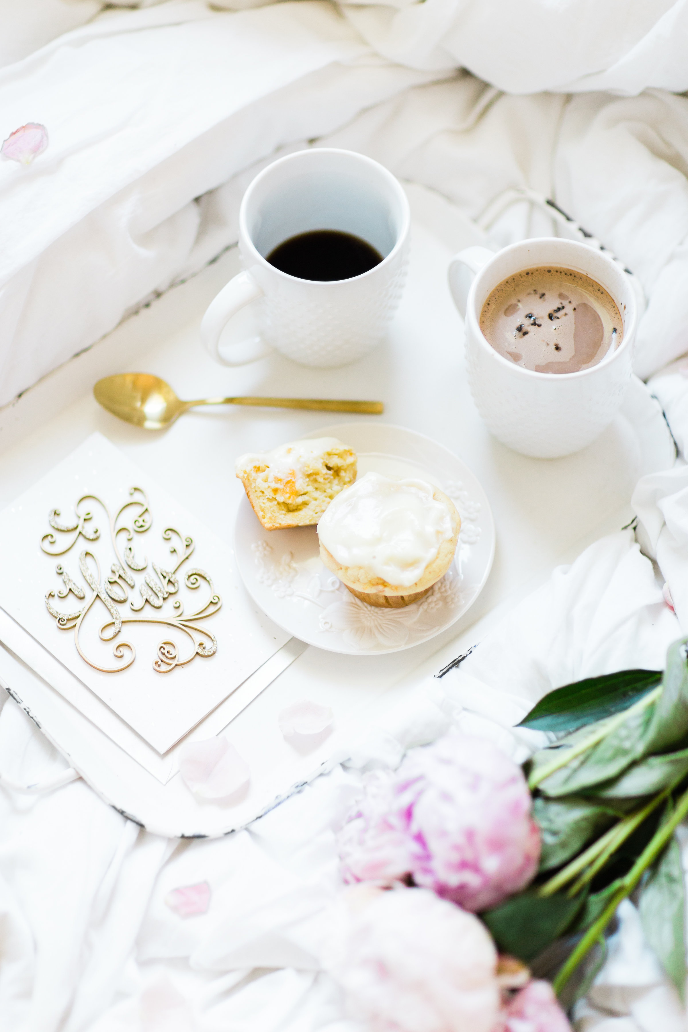 Celebrating love in simple and sweet ways with the perfect card and breakfast in bed. #HallmarkAtWalgreens #ad | glitterinc.com | @glitterinc