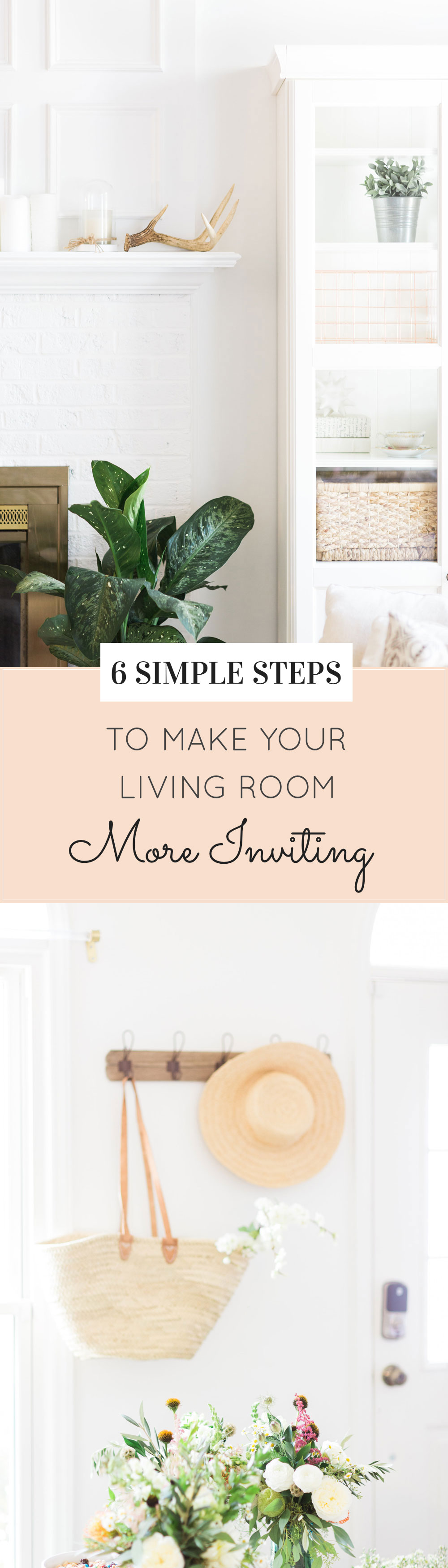 Lifestyle and home décor blogger Lexi of Glitter, Inc. shares 6 ways to make your living room more inviting. Click through for the details. | glitterinc.com | @glitterinc