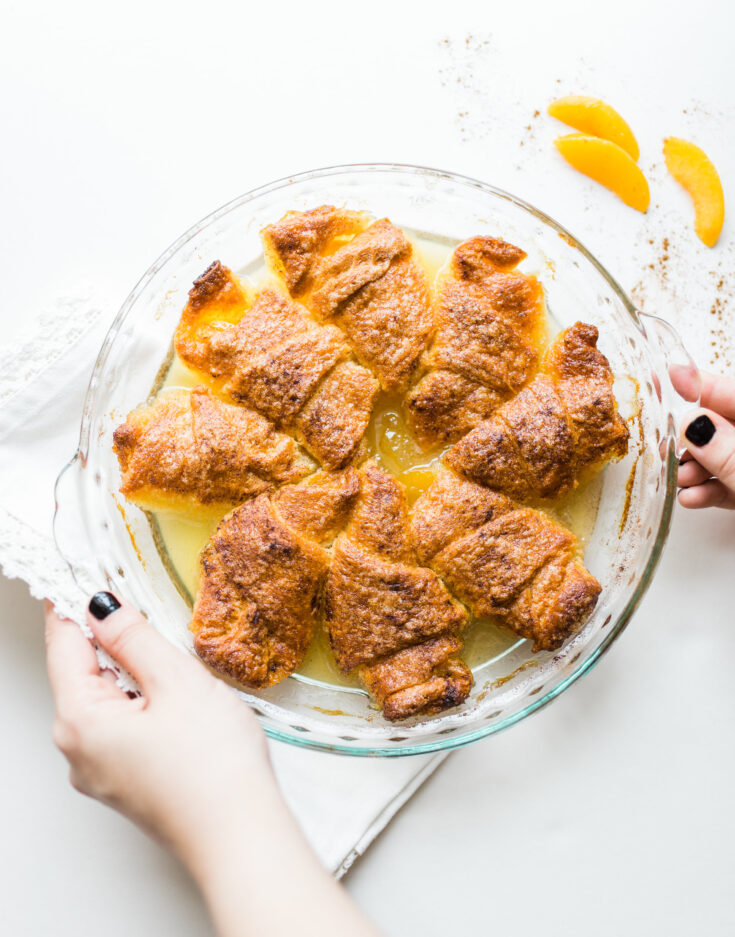 10-Minute Peach Dumplings (With an Easy Vegan Option!)