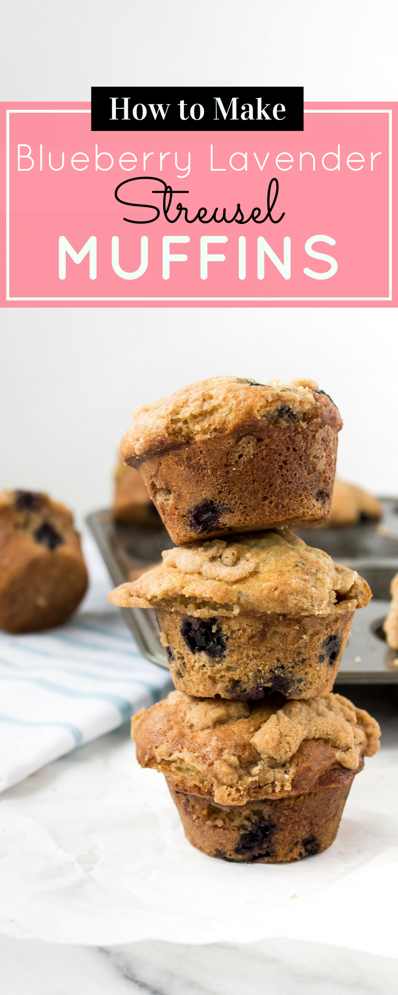 The most incredible blueberry lavender streusel muffins packed with fresh blueberries, a hint of delicate lavender, and topped with a buttery-sweet streusel. YUM. Click through for the recipe. | glitterinc.com | @glitterinc