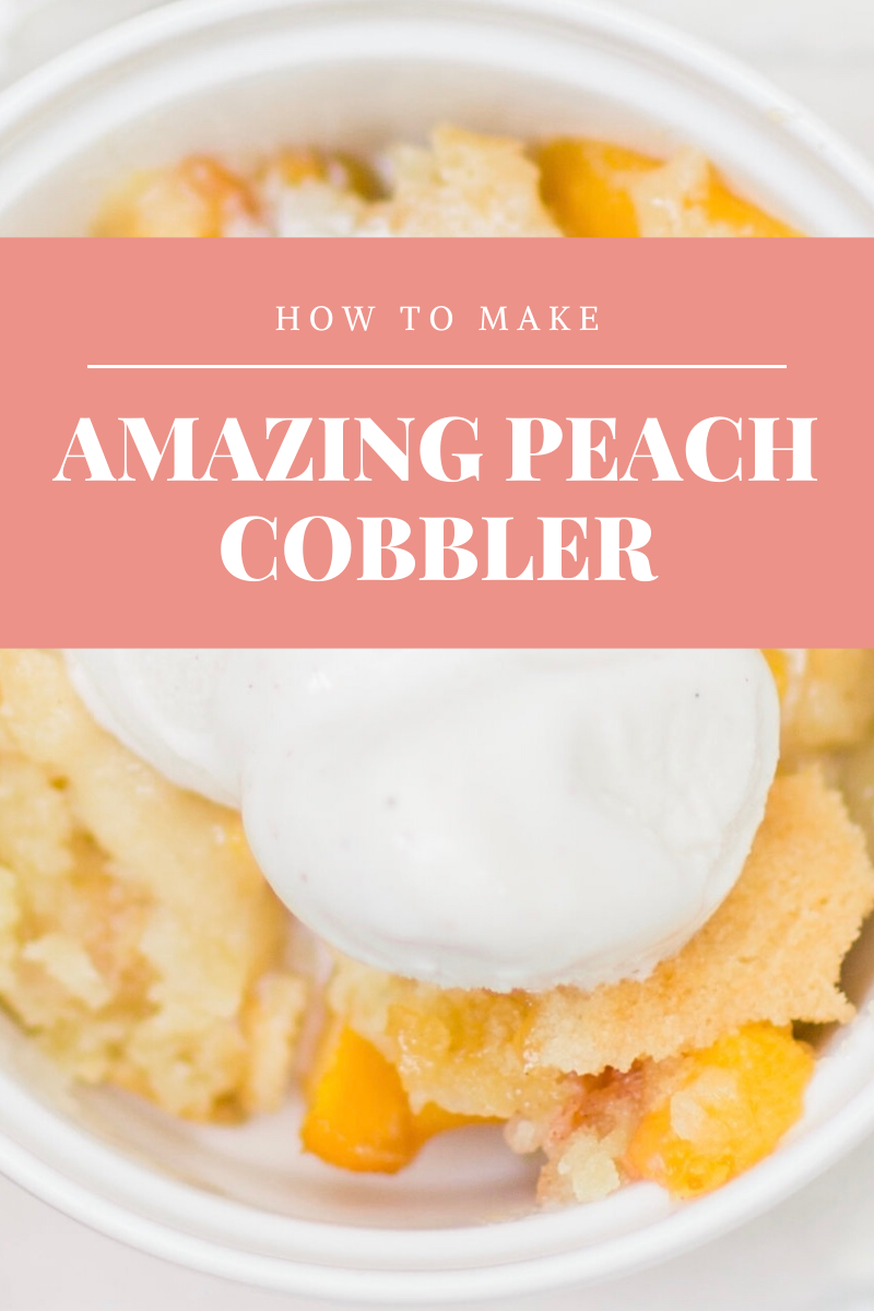 This classic peach cobbler is everything an amazing homemade fruit cobbler should be: gooey fresh fruit filling, topped with a layer of moist, buttery, doughy cobbler. If you are on the hunt for the perfect peach cobbler this is it! Click through for the recipe. | glitterinc.com | @glitterinc