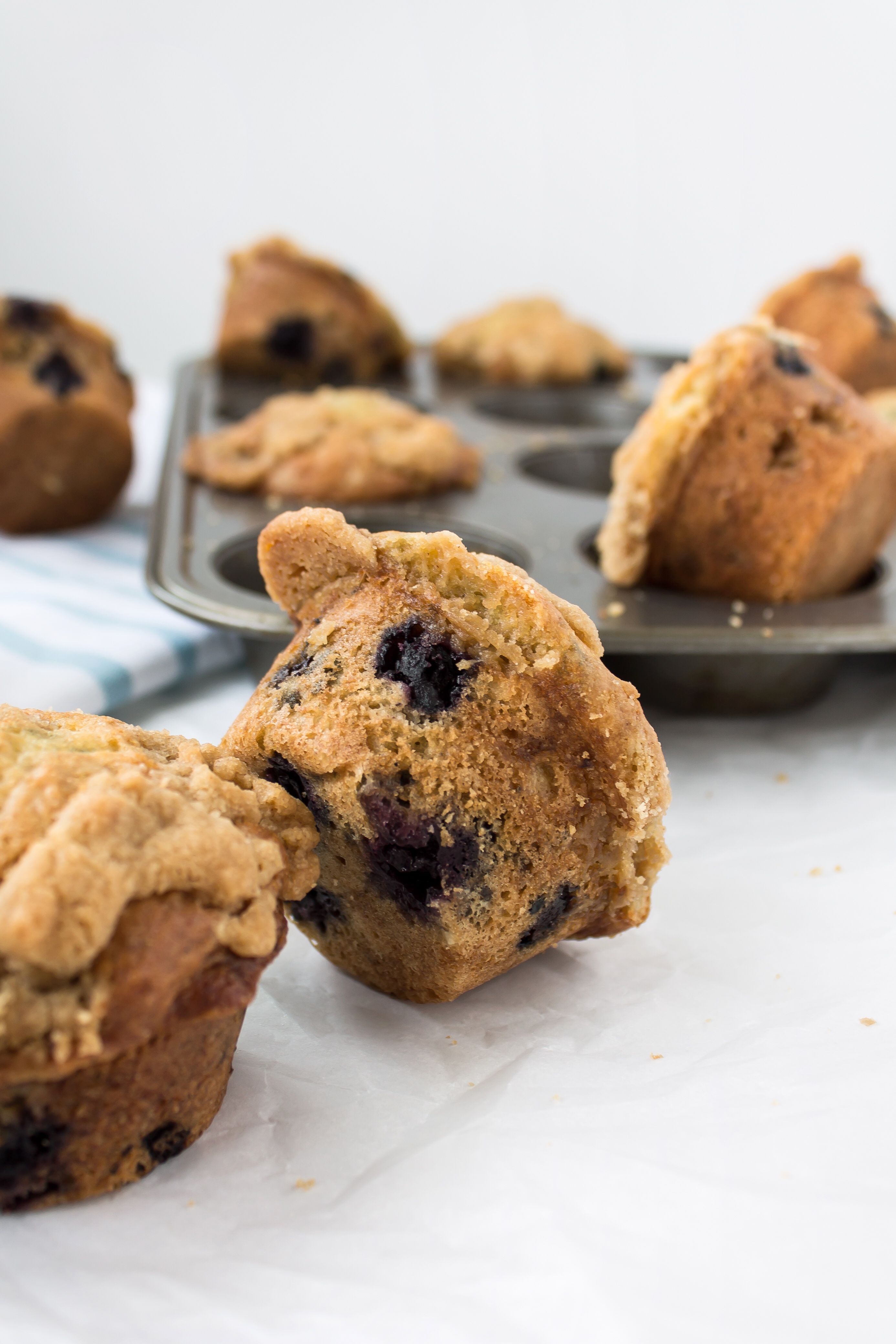 The most incredible blueberry lavender streusel muffins packed with fresh blueberries, a hint of delicate lavender, and topped with a buttery-sweet streusel. YUM. Click through for the recipe. | glitterinc.com | @glitterinc