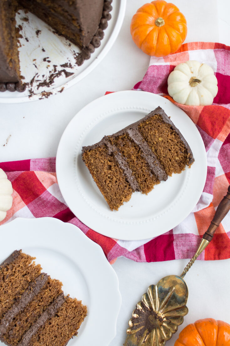 Pumpkin Cake Recipe with Fluffy Chocolate Frosting