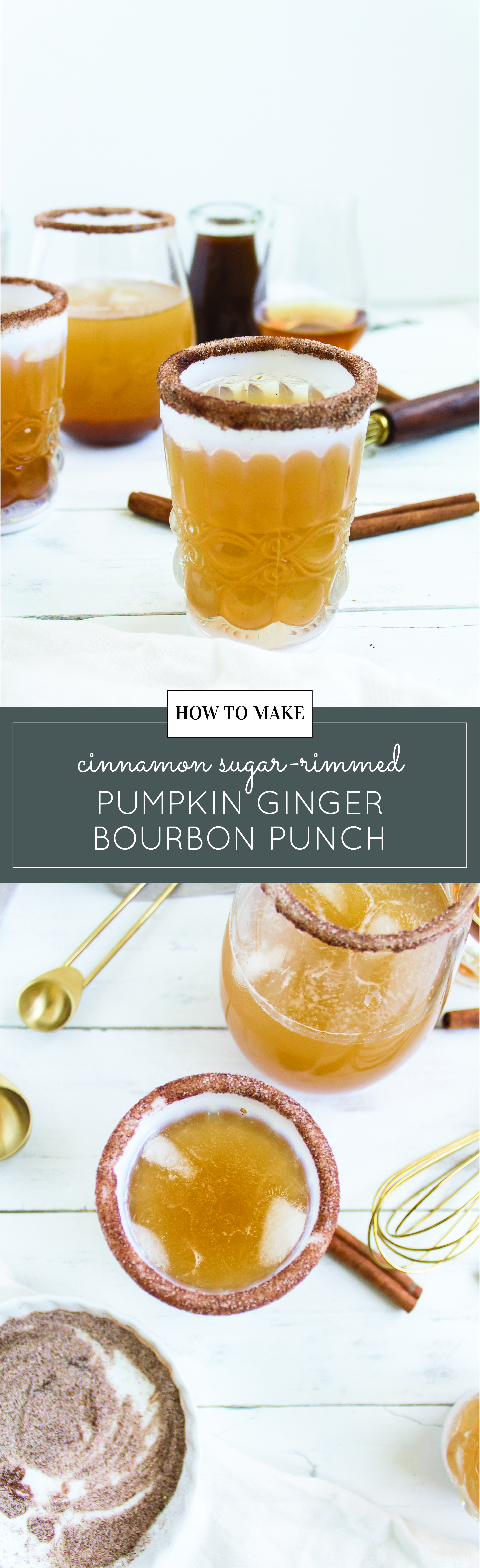 Foodie blogger Lexi of Glitter, Inc. shares a perfect fall cocktail recipe, and spin on a classic Kentucky Mule, combining homemade pumpkin ginger simple syrup, smooth bourbon, and spicy ginger beer, ideal for Halloween and Thanksgiving. | glitterinc.com | @glitterinc - Pumpkin Ginger Bourbon Punch Cocktail by North Carolina foodie blogger Glitter, Inc.