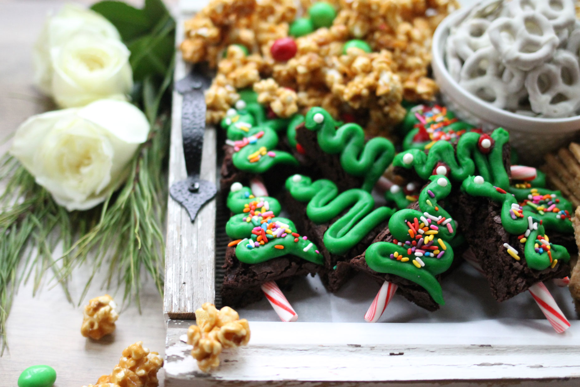 How to make the ultimate dessert snack board for the holidays; a.k.a., a sweet charcuterie spread. | glitterinc.com | @glitterinc - How to Make a Holiday Dessert Charcuterie Board by North Carolina foodie blogger Glitter, Inc.