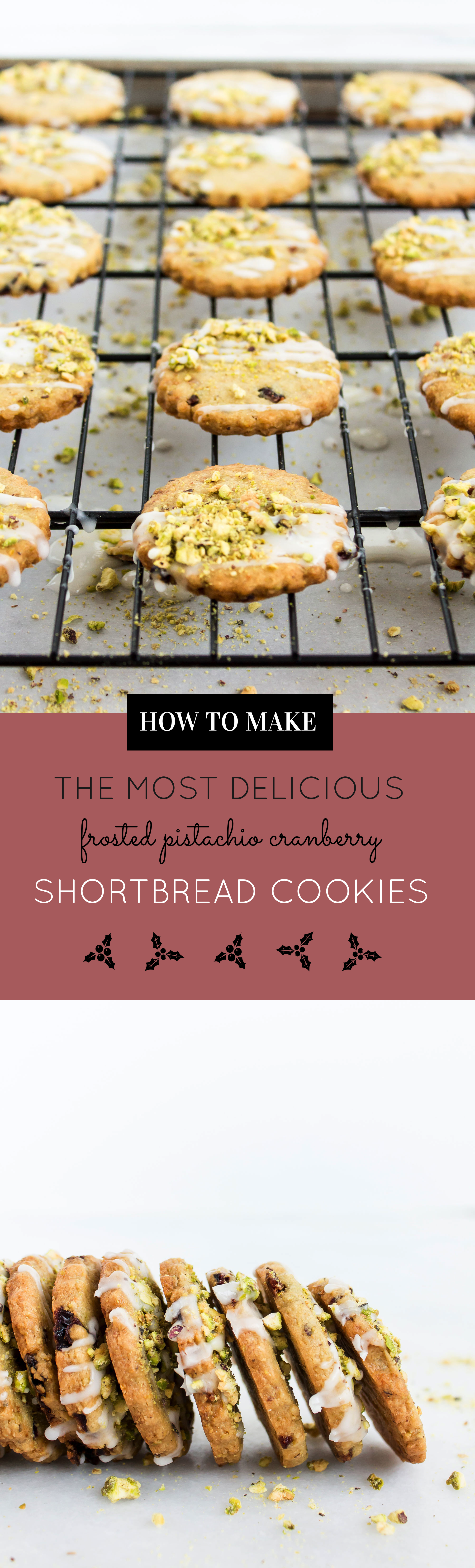 Looking for an incredible new favorite shortbread recipe? Look no further than these frosted pistachio cranberry shortbread cookies! | glitterinc.com | @glitterinc - Frosted Pistachio Cranberry Shortbread Cookies Recipe by North Carolina foodie blogger Glitter, Inc.