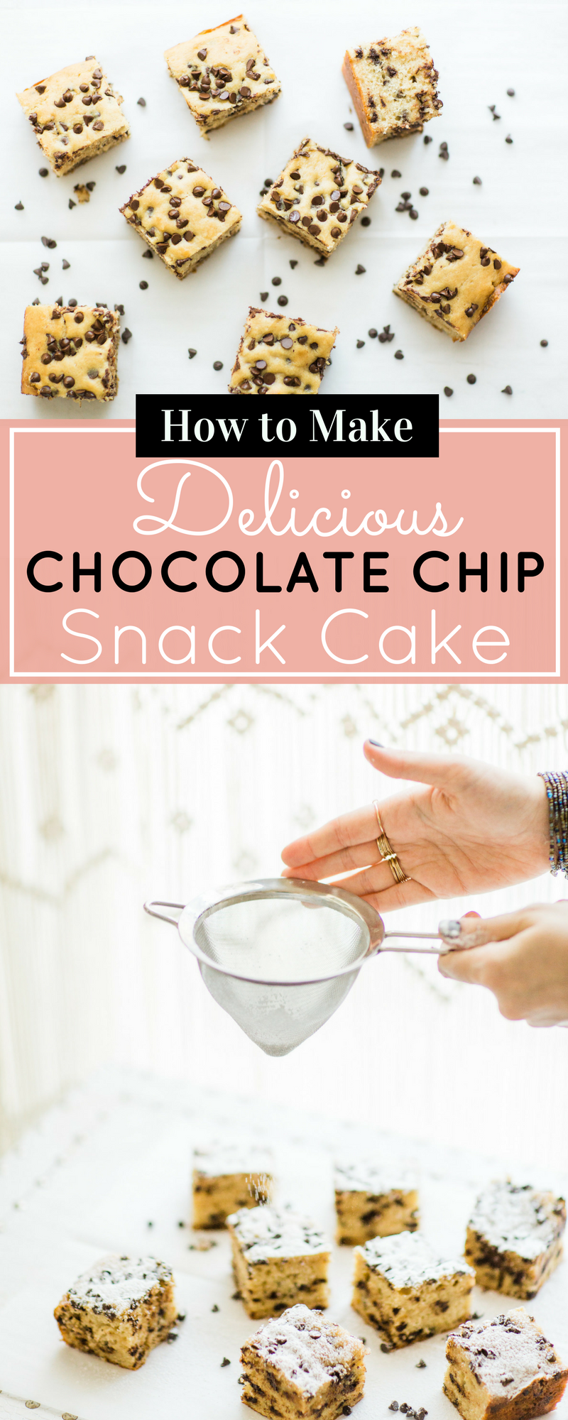 I wish I could properly put into words how amazing this chocolate chip snack cake is. It's nostalgia and buttery, moist decadent melty chocolate-y cake all in one. Click through for the recipe. | glitterinc.com | @glitterinc - Chocolate Chip Snack Cake by North Carolina foodie blogger Glitter, Inc