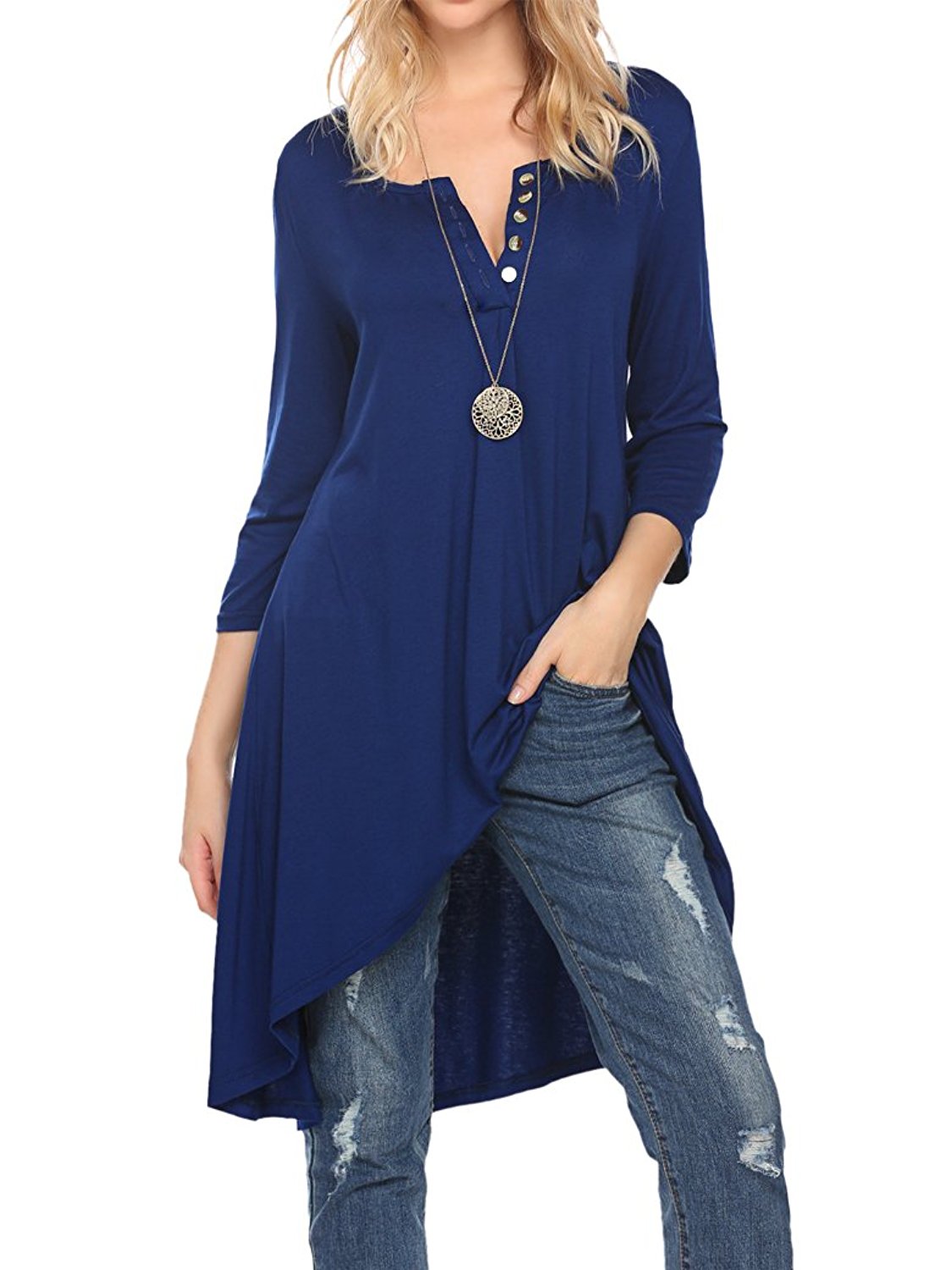 Cheapest Thing On  1 Cent Womens Casual Tunic Tops