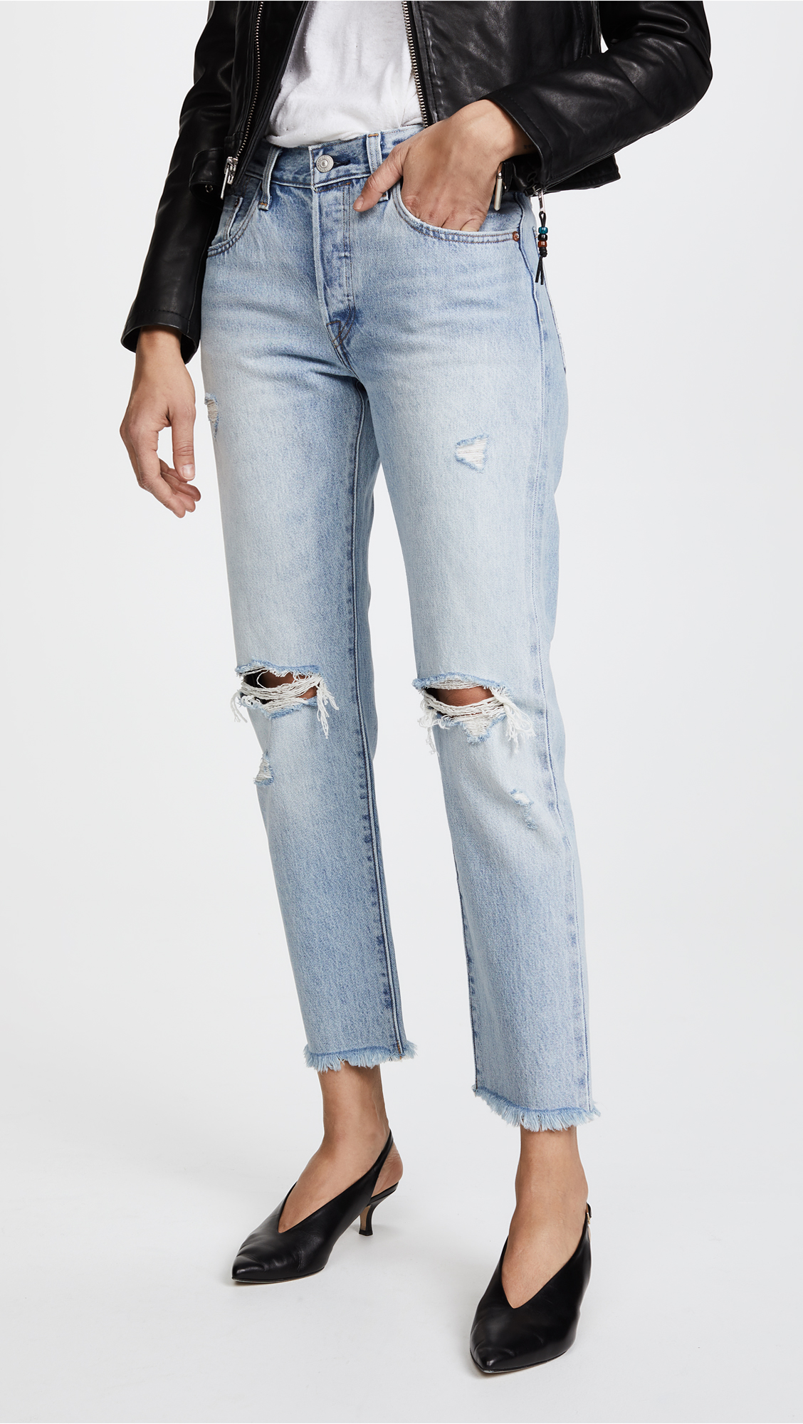 Levi's 501 Crop Jeans in Crazy Cool 