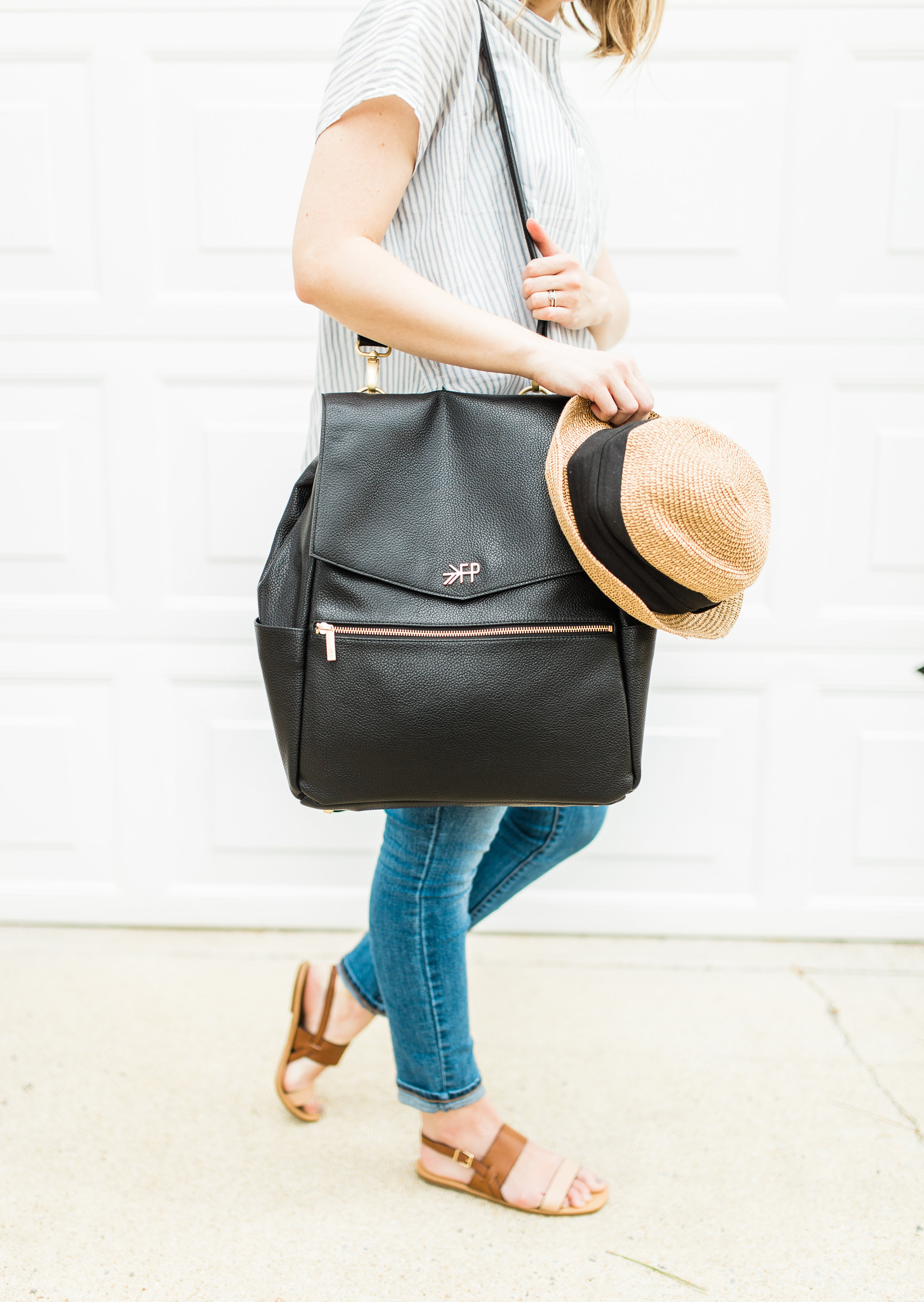 freshly picked diaper bag navy