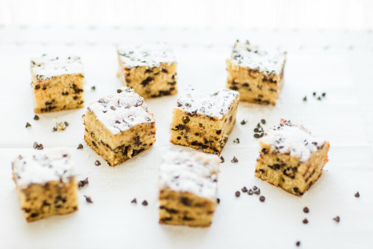 Chocolate Chip Snack Cake by North Carolina foodie blogger Glitter, Inc