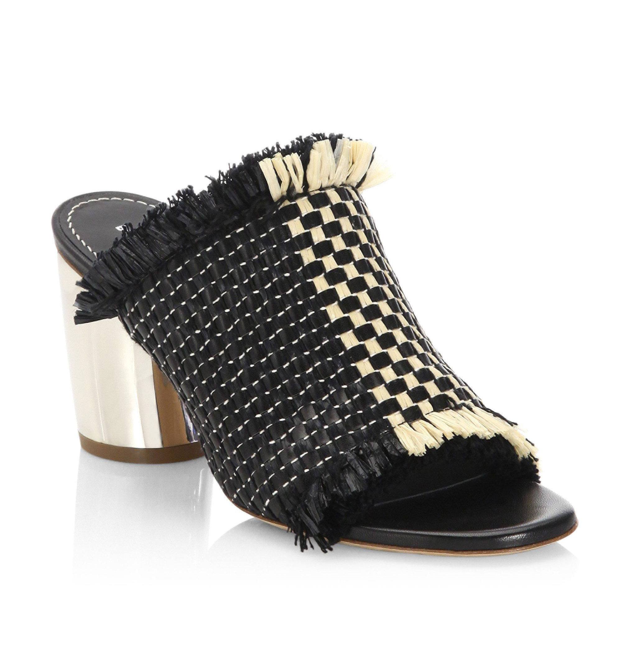 Proenza Schouler Woven Leather and Raffia Mules - Weekly Finds by popular North Carolina style blogger Glitter, Inc.