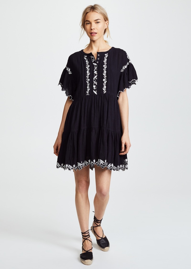 Free People Santiago Embroidered Mini Dress