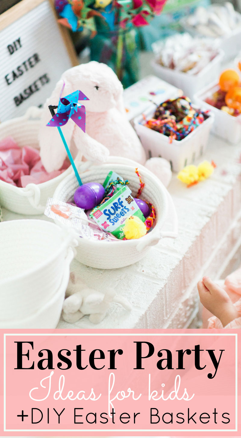 The sweetest activity to do with little ones this Easter: a DIY kids Easter basket station! (Plus, ideas for what to fill your little ones' baskets with.) | glitterinc.com | @glitterinc