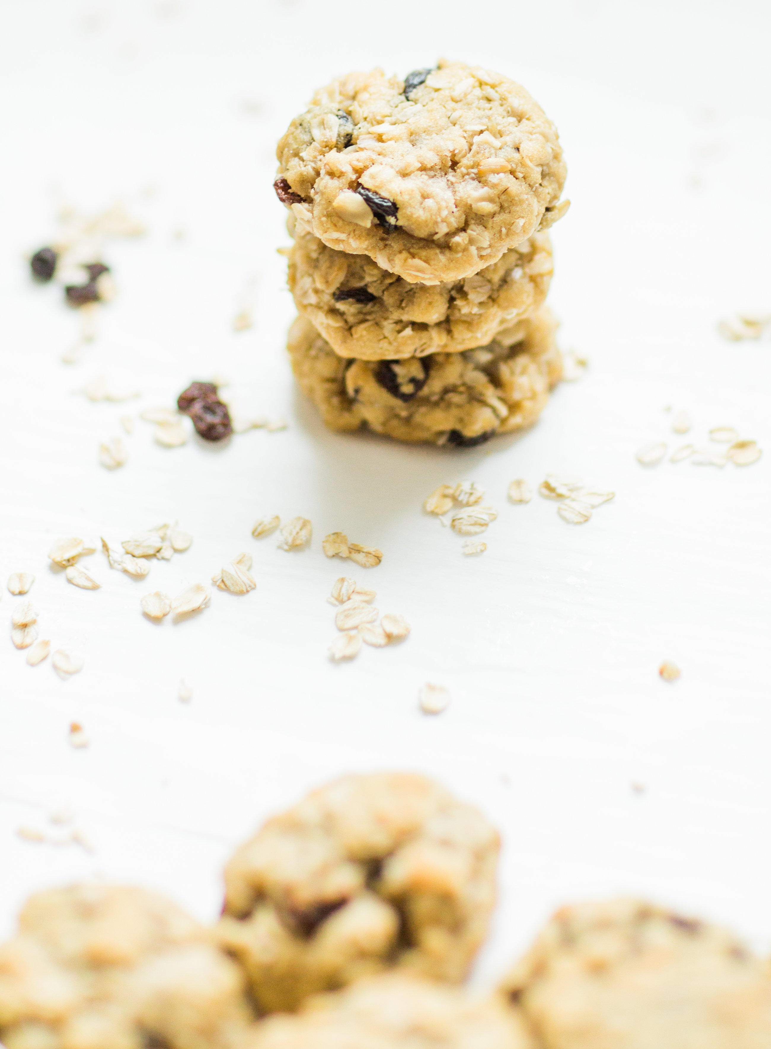 I've found the perfect oatmeal cookies for our family. Crispy on the outside and super soft on the inside, they taste just slightly under-baked; and, bonus - they're dairy-free and can be made gluten-free.Click through for the recipe. | glitterinc.com | @glitterinc