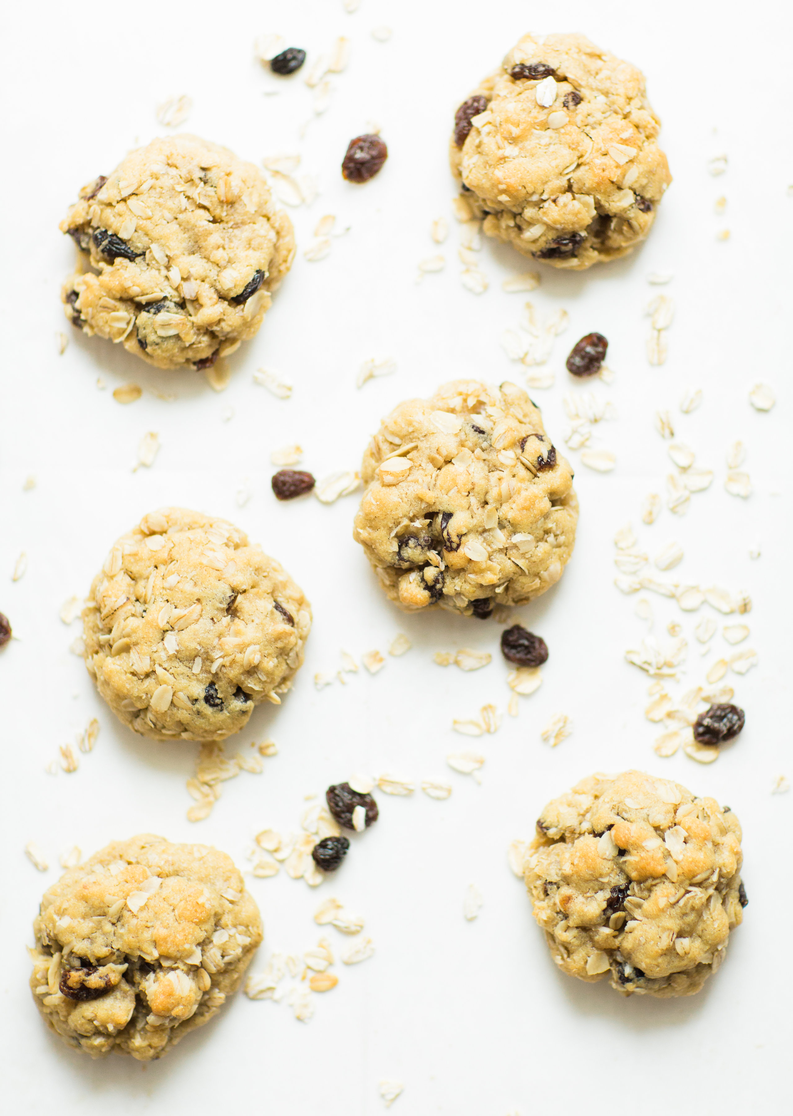 I've found the perfect oatmeal cookies for our family. Crispy on the outside and super soft on the inside, they taste just slightly under-baked; and, bonus - they're dairy-free and can be made gluten-free.Click through for the recipe. | glitterinc.com | @glitterinc