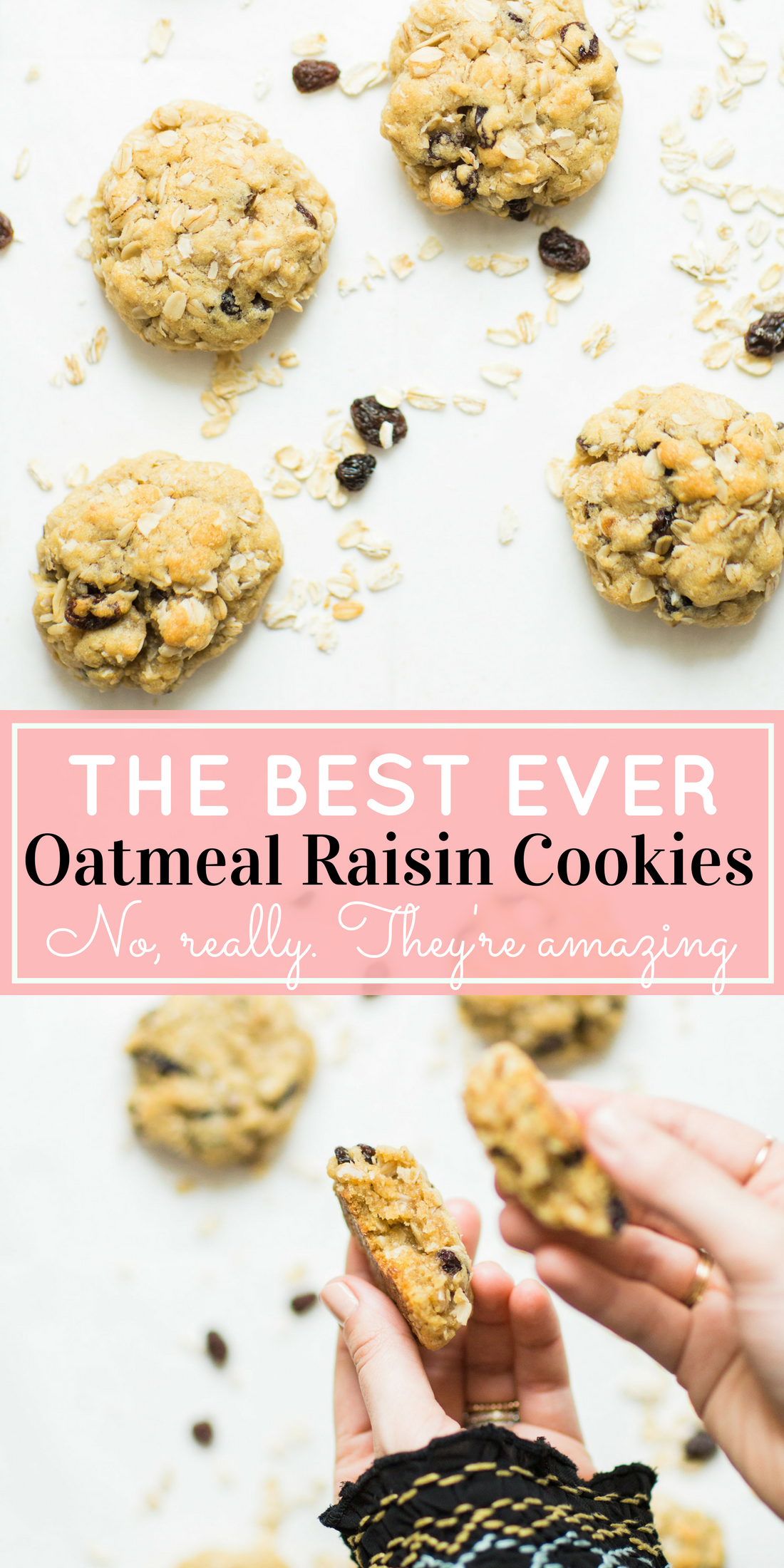 I've found the perfect oatmeal cookies for our family. Crispy on the outside and super soft on the inside, they taste just slightly under-baked; and, bonus - they're dairy-free and can be made gluten-free.Click through for the recipe. | glitterinc.com | @glitterinc