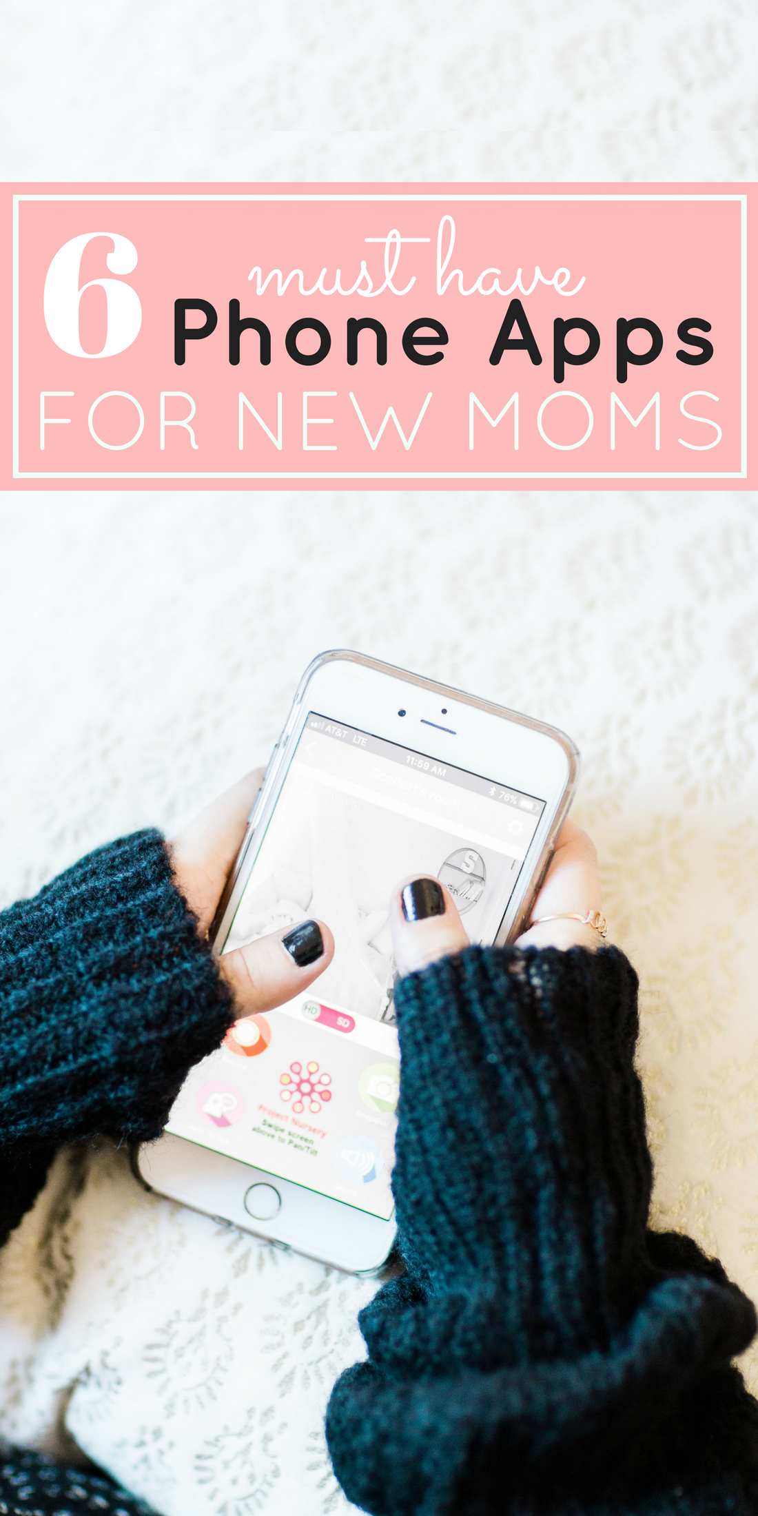 Mom blogger Lexi of Glitter, Inc. shares her favorite phone apps for new moms. These mom-friendly apps are the ones she uses most often to keep up with and keep track of baby, family, and our busy lives! | glitterinc.com | @glitterinc - The Best Phone Apps for New Moms by popular North Carolina mom blogger Glitter, Inc.