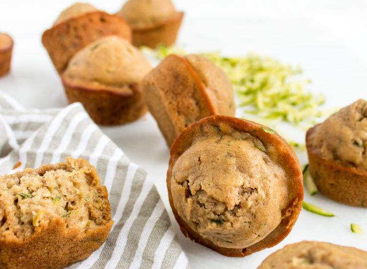 Healthier Zucchini Muffins Recipe by popular North Carolina foodie blog Glitter, Inc.