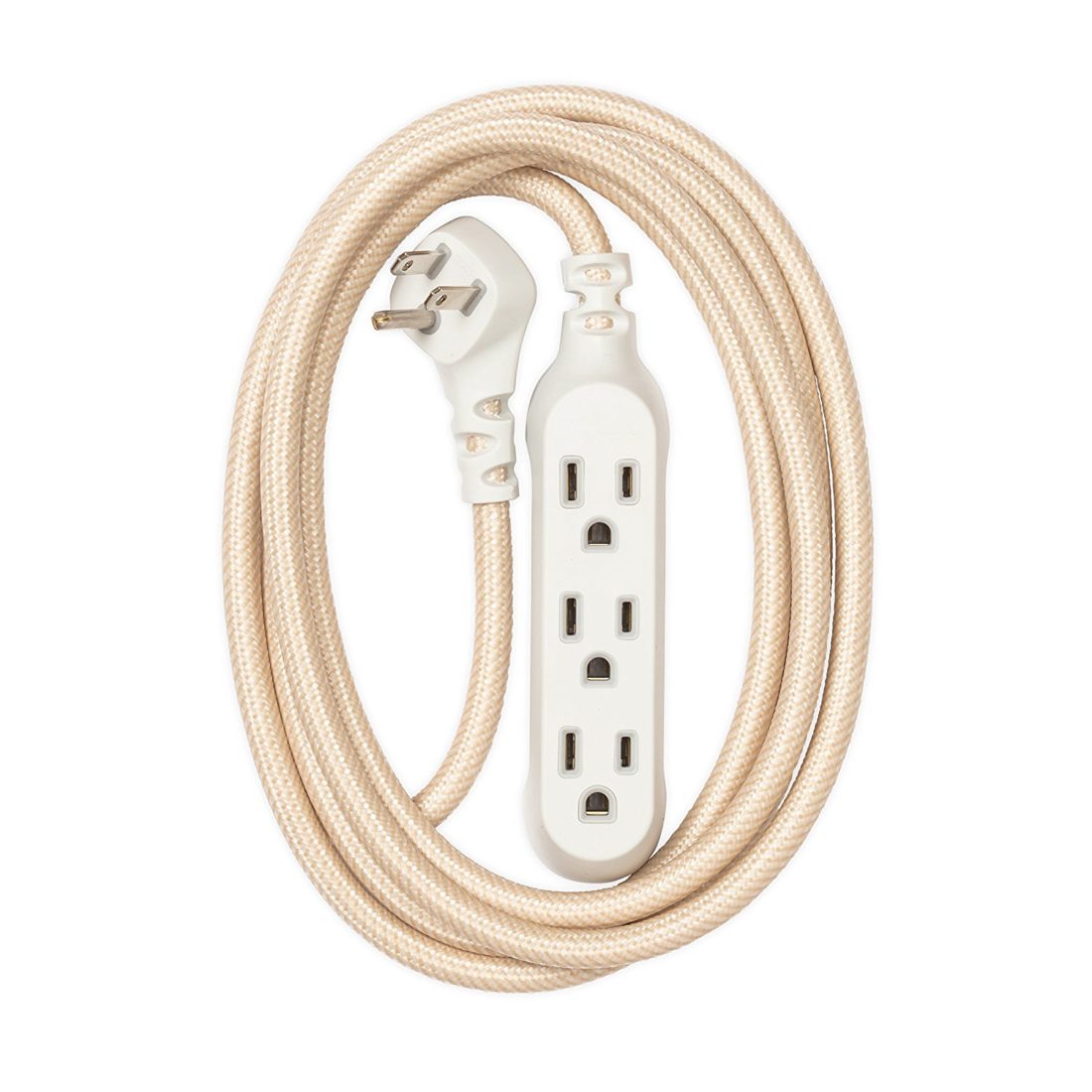 360 Electrical Habitat Accent Gold Braided Extension Cord The chicest way to charge your tech! And it's just $11.99 on Amazon. - Weekly Finds by popular North Carolina style blogger Glitter, Inc.