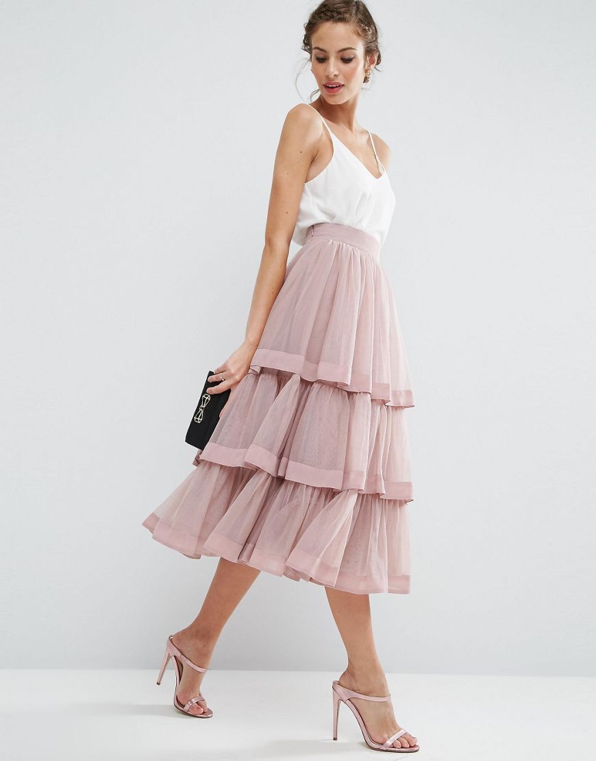 ASOS Tulle Prom Skirt with Multi Layer and Trim in Pink - Weekly Finds featured by North Carolina style blogger, Glitter, Inc.