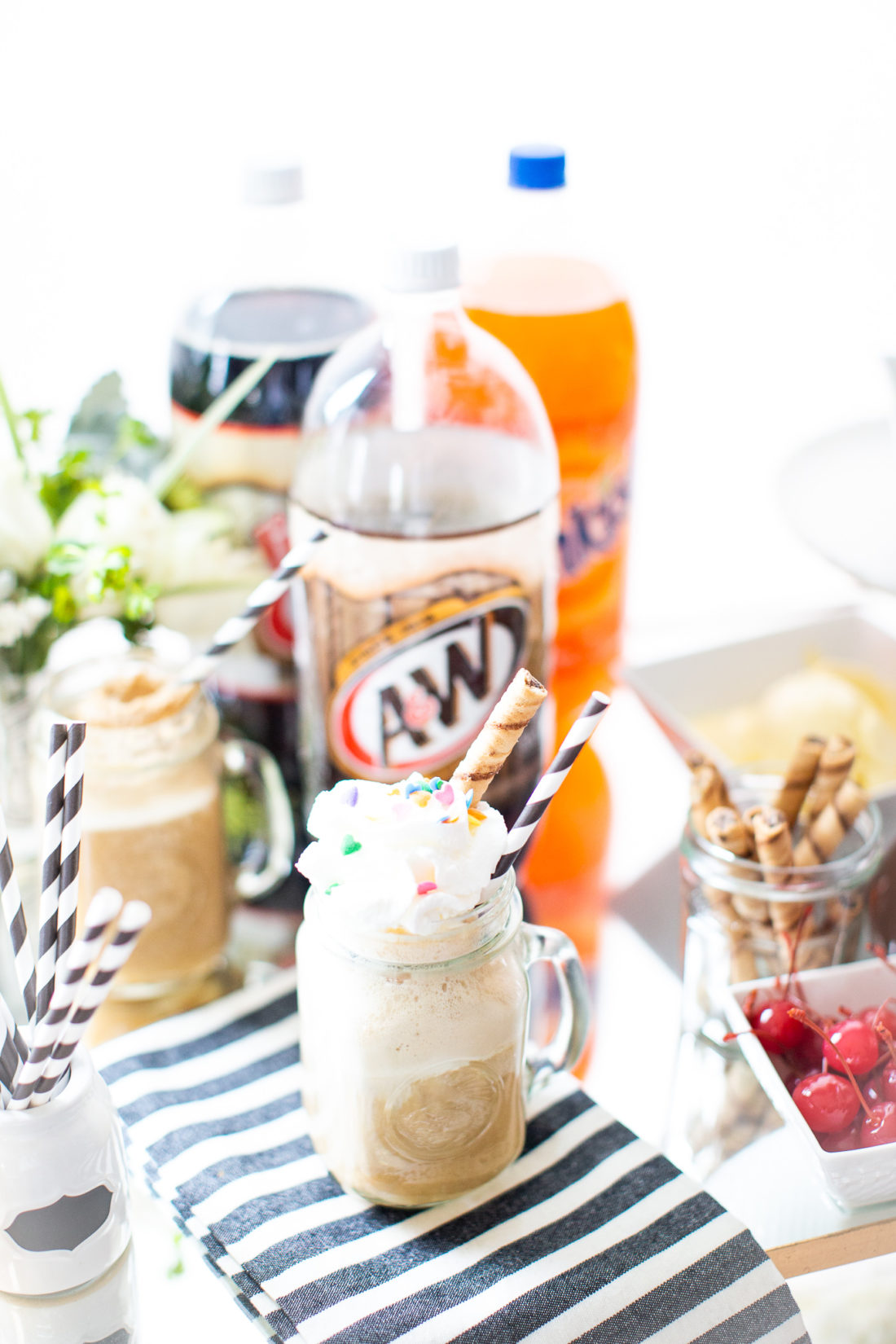 Make Your Own Root Beer Float Bar Glitter, Inc.