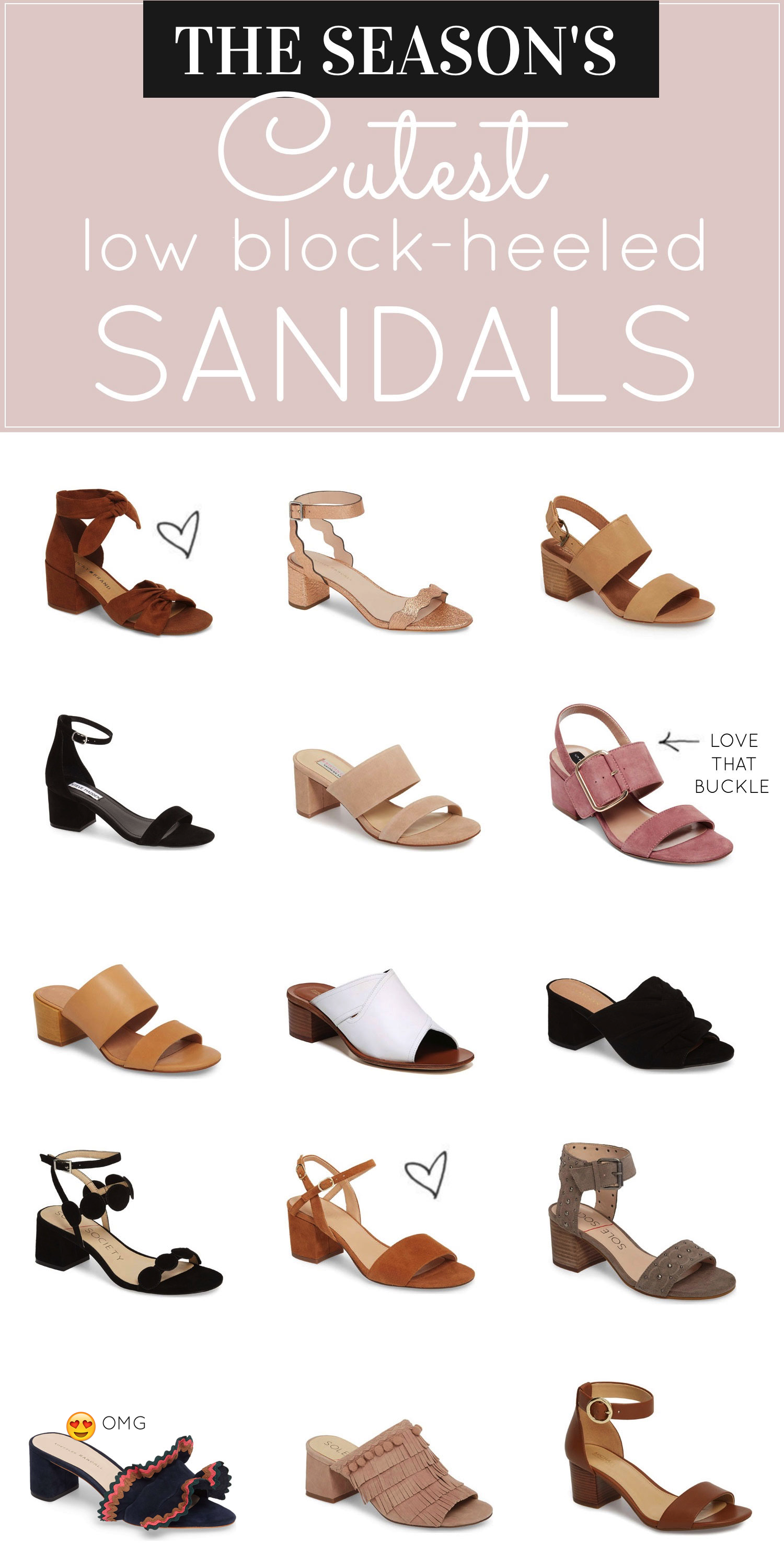 low block sandal heels