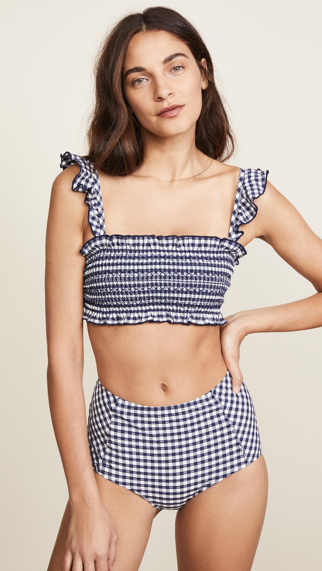 Tory Burch Gingham Costa Ruffle Top + Bottom - Weekly Finds featured by North Carolina style blogger, Glitter, Inc.