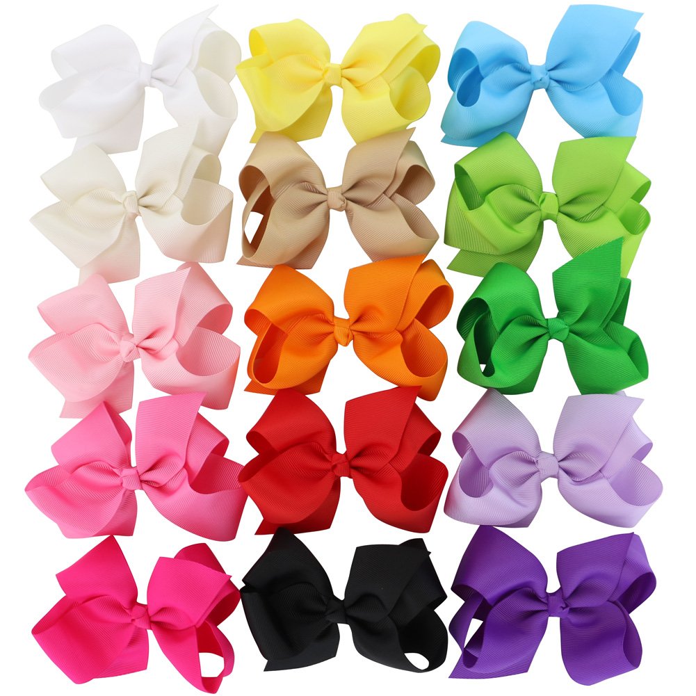 Grosgrain Ribbon Hair Bows Headbands for Baby Girls and Toddlers