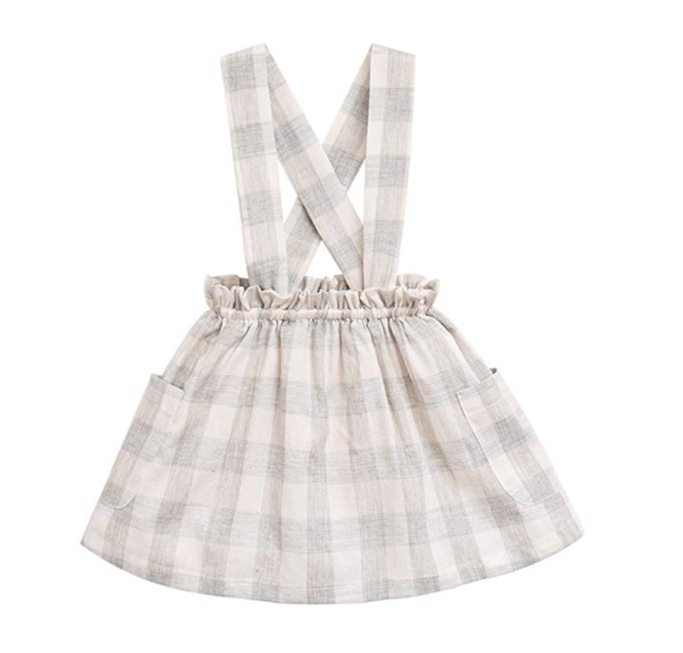 marc janie Little Girls' Fashion Suspender Skirt Baby Girls Jumpsuit Strap Overall Dress