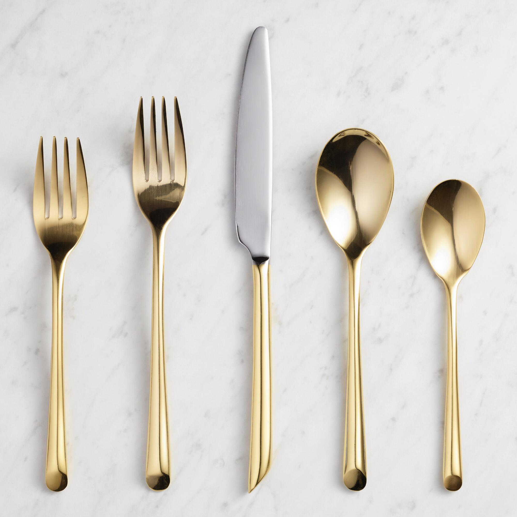 World Market Gold Wave Flatware Collection