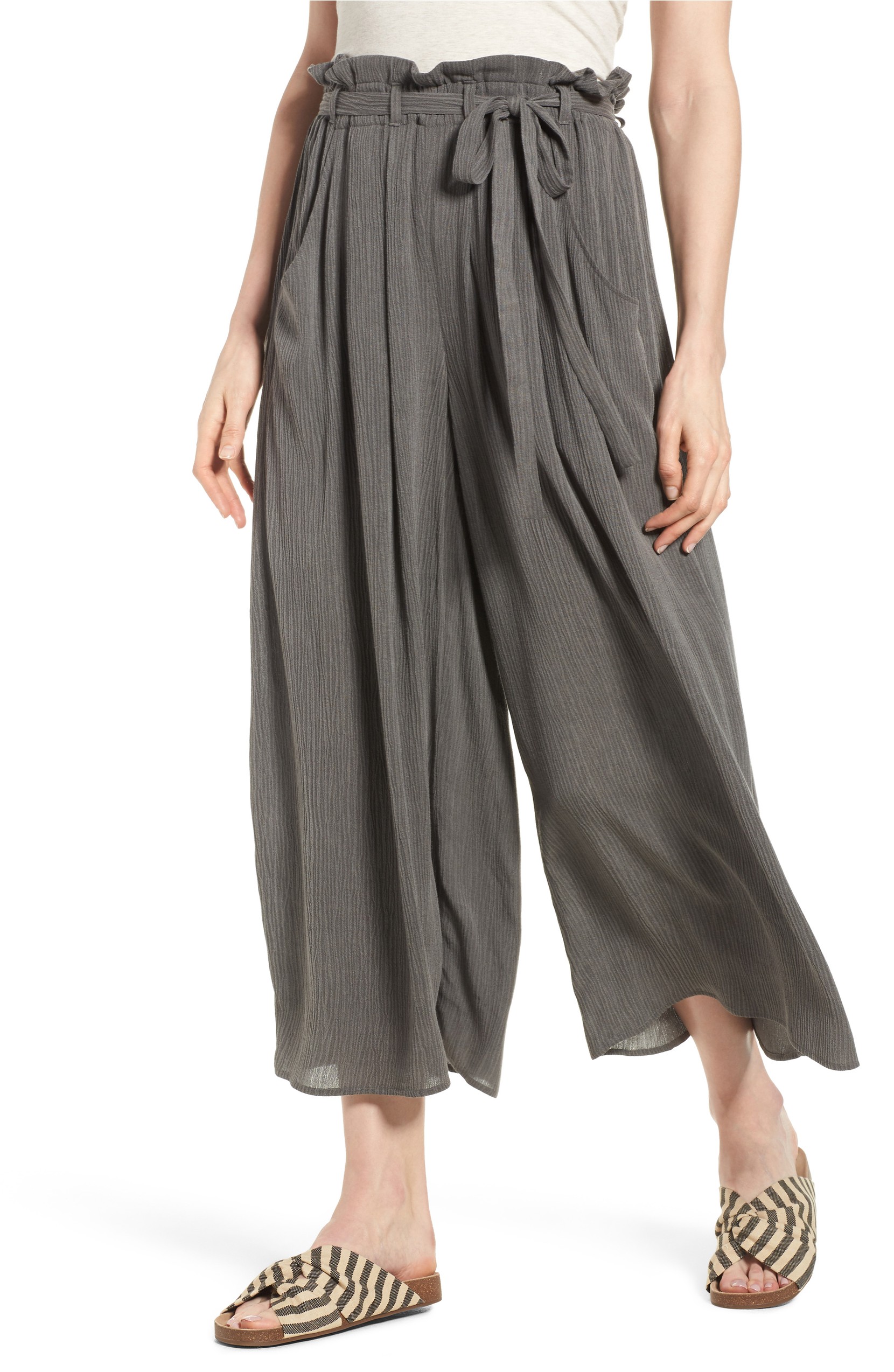 CASLON Tie Waist Culottes