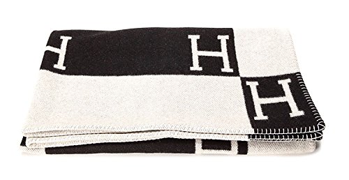 Initial Letter H Cashmere Knitted Throw Blanket on Amazon