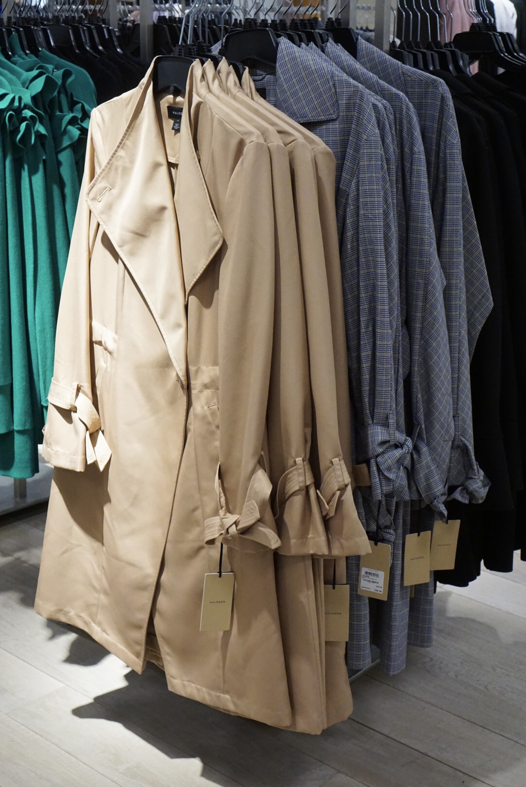 Halogen Tie Sleeve Trench Coats