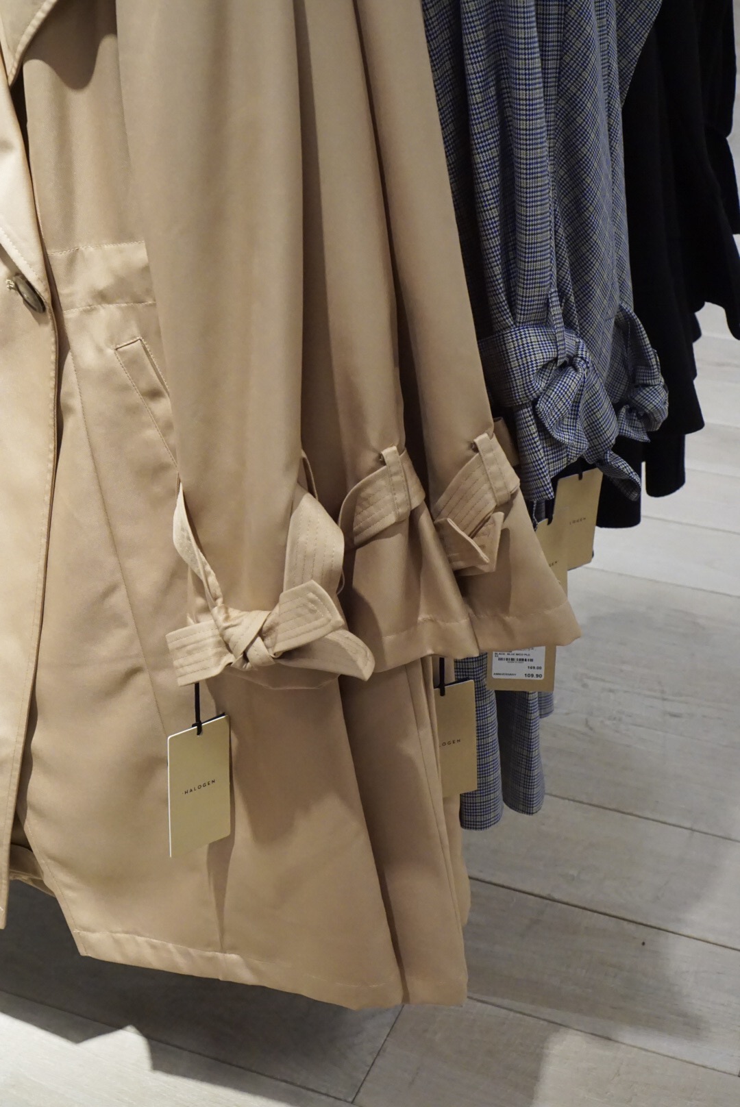 Halogen Tie Sleeve Trench Coats