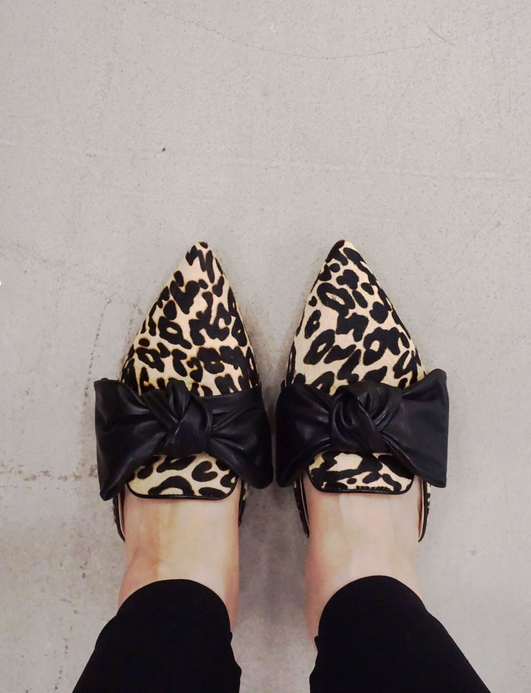 Louise et Cie Cela Bow Slides  in Leopard Print