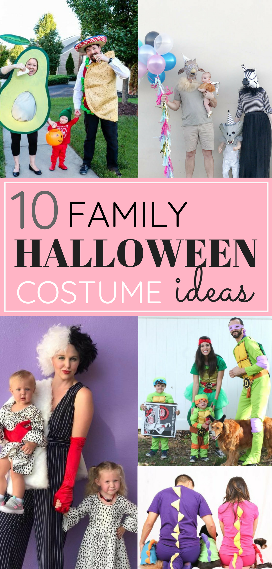 Looking for the perfect family costume? 10 bloggers share their favorite adorably awesome Halloween costumes for families, kids, babies, even pets. Click through for plenty of fun DIY costumes for the whole family. #halloween #halloweencostumeideas #familyhalloweencostume #familyhalloweencostumeideas #diycostumes #diyhalloween | glitterinc.com | @glitterinc