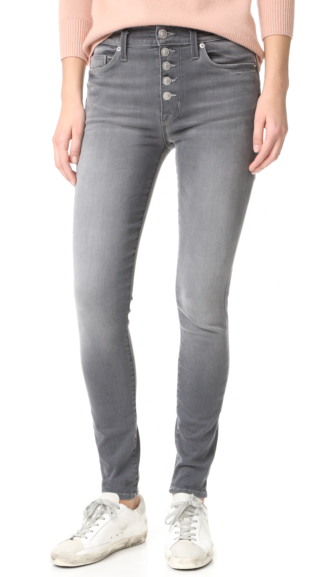 Hudson Jeans Women's Ciara High Rise Exposed Button Super Skinny