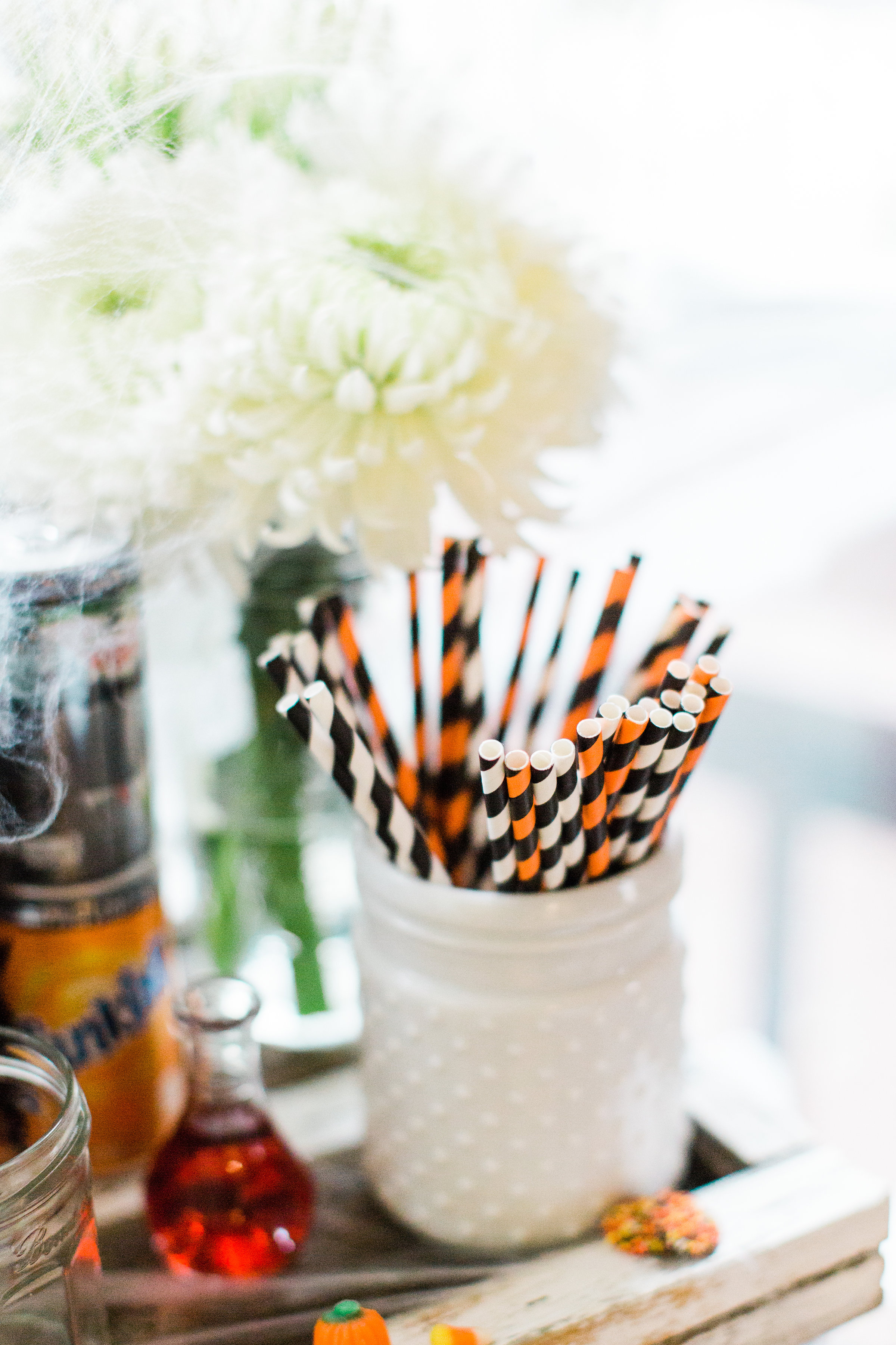 Create your own spooky Eat, Sip, and Be Scary Halloween Party Station for your next haunted bash! #Halloween #HalloweenParty #HalloweenDecor #halloweencandy #halloweendessert #dessertstation Click through for the scary fun details. | glitterinc.com | @glitterinc