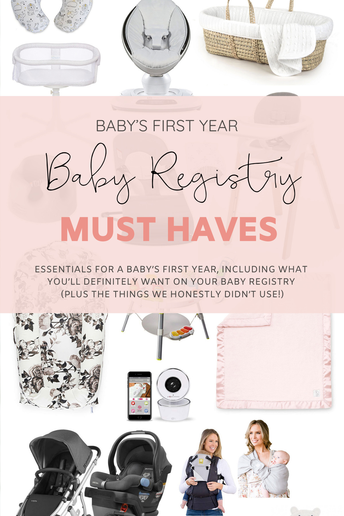 Mom blogger Lexi of Glitter, Inc. shares what baby items were must-haves and essentials for baby's first year, including exactly what to put on a baby registry and why; plus what not to register for. This baby registry checklist is HUGE. Click through for the details. | glitterinc.com | @glitterinc