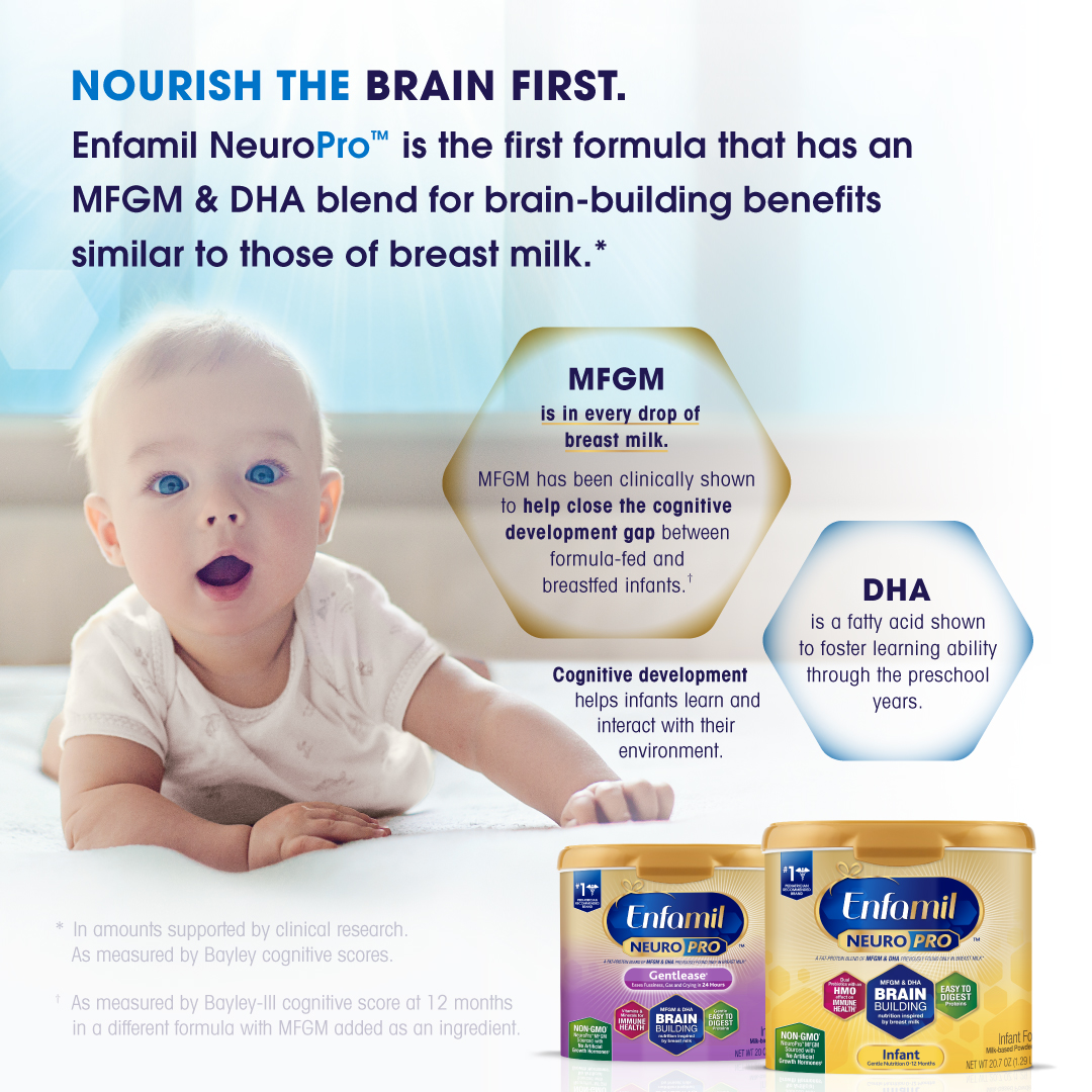 We’ve long-trusted Enfamil NeuroPro™ formula for our baby. #baby #sippycup #bottle | glitterinc.com | @glitterinc